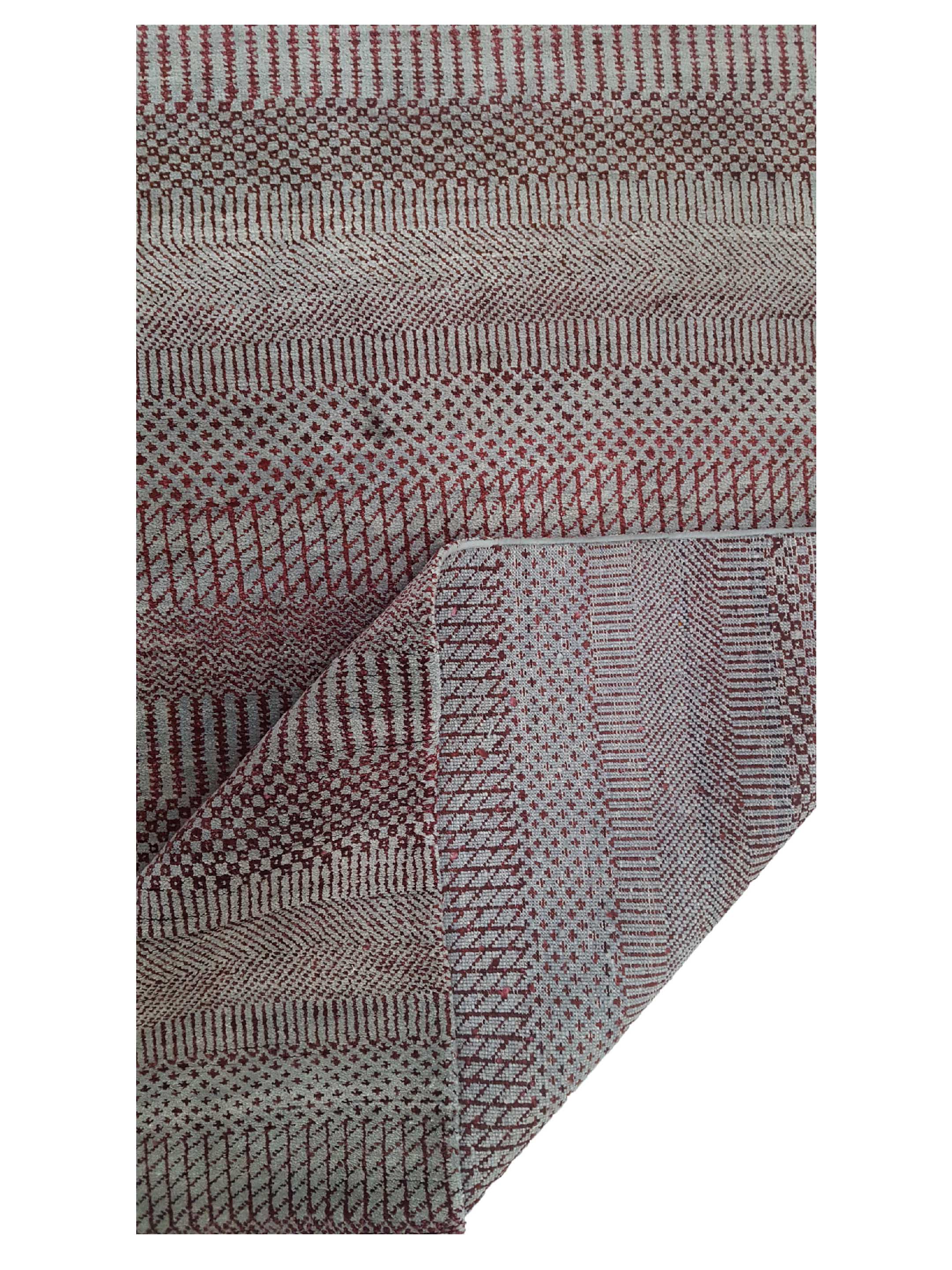 Sari Silk Hand Knotted Grey 10x14 - Image 3 of 6