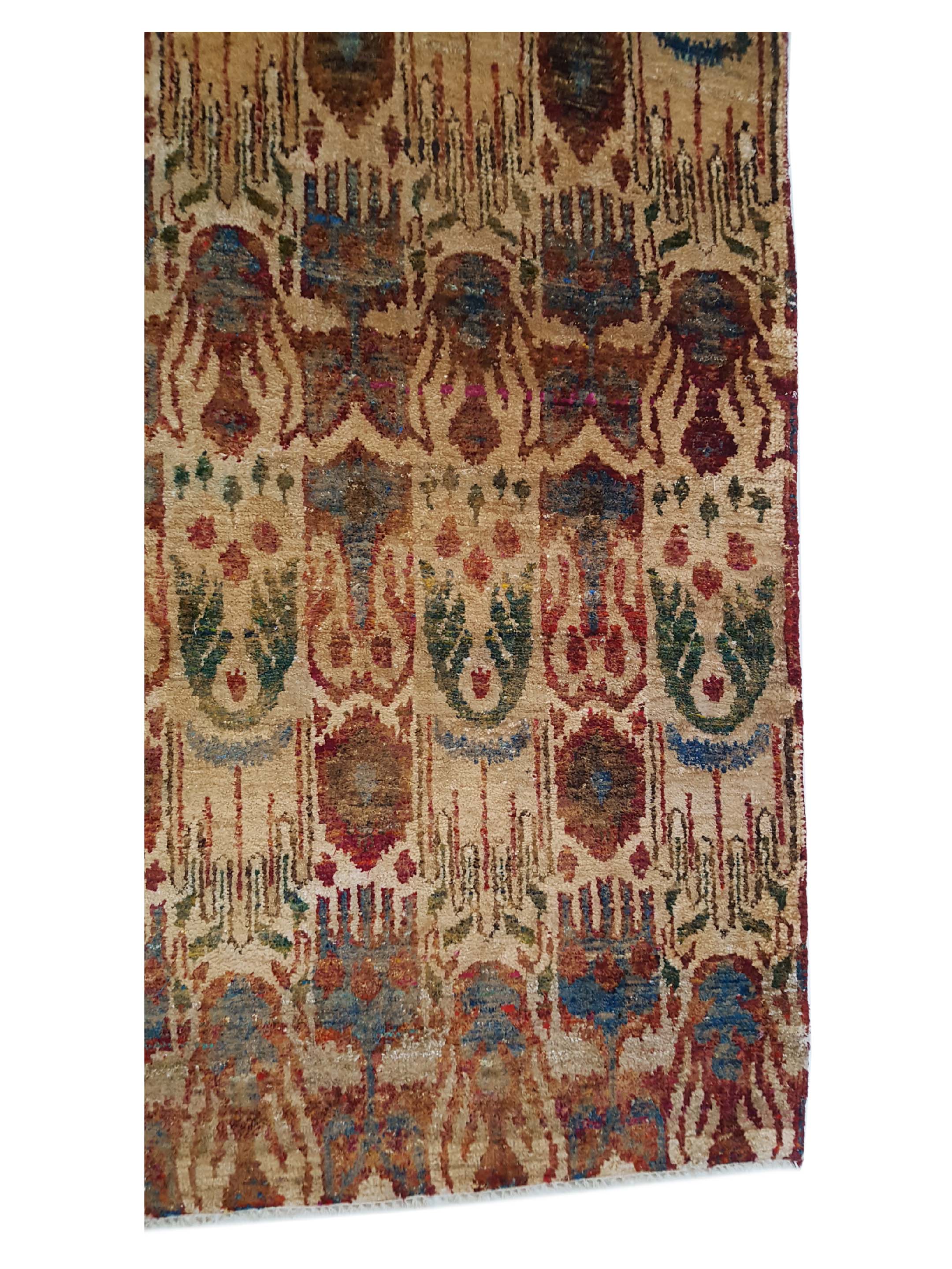 Sari Silk Hand Knotted Multi 8x10 - Image 4 of 6