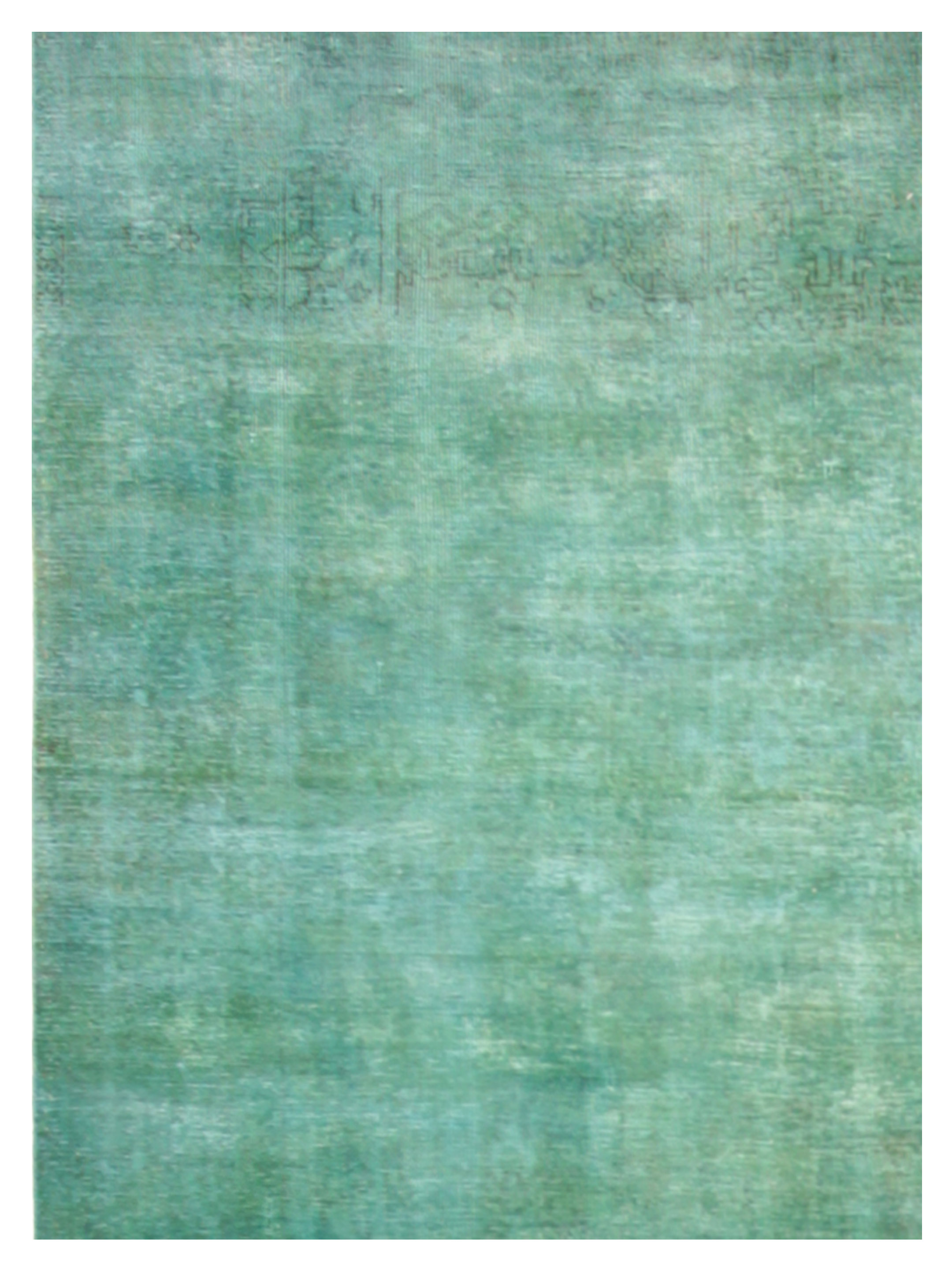 Overdyed Hand Knotted Aqua 10x13 - Image 4 of 4