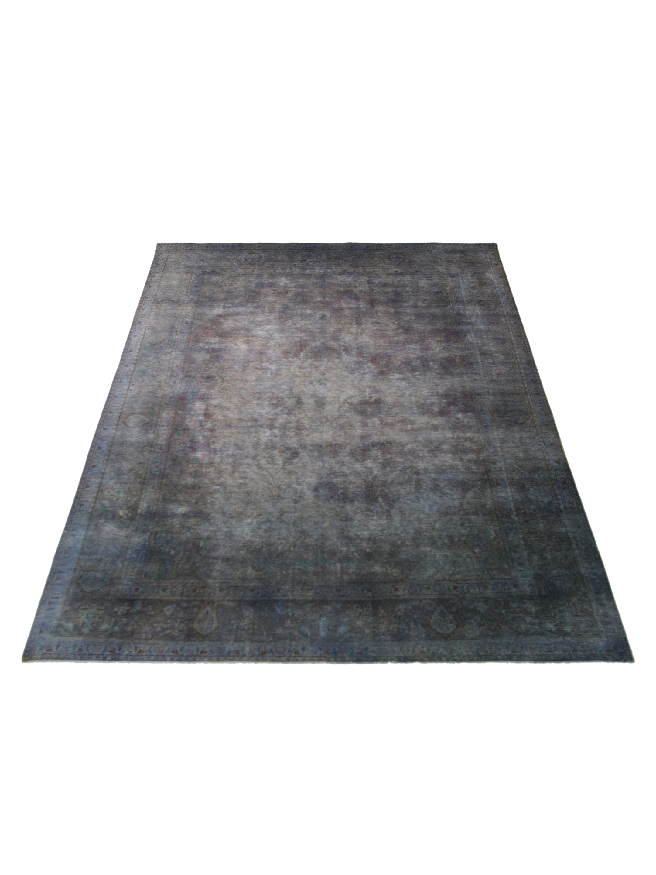 Overdyed Hand Knotted Blue 10x13 - Image 2 of 6