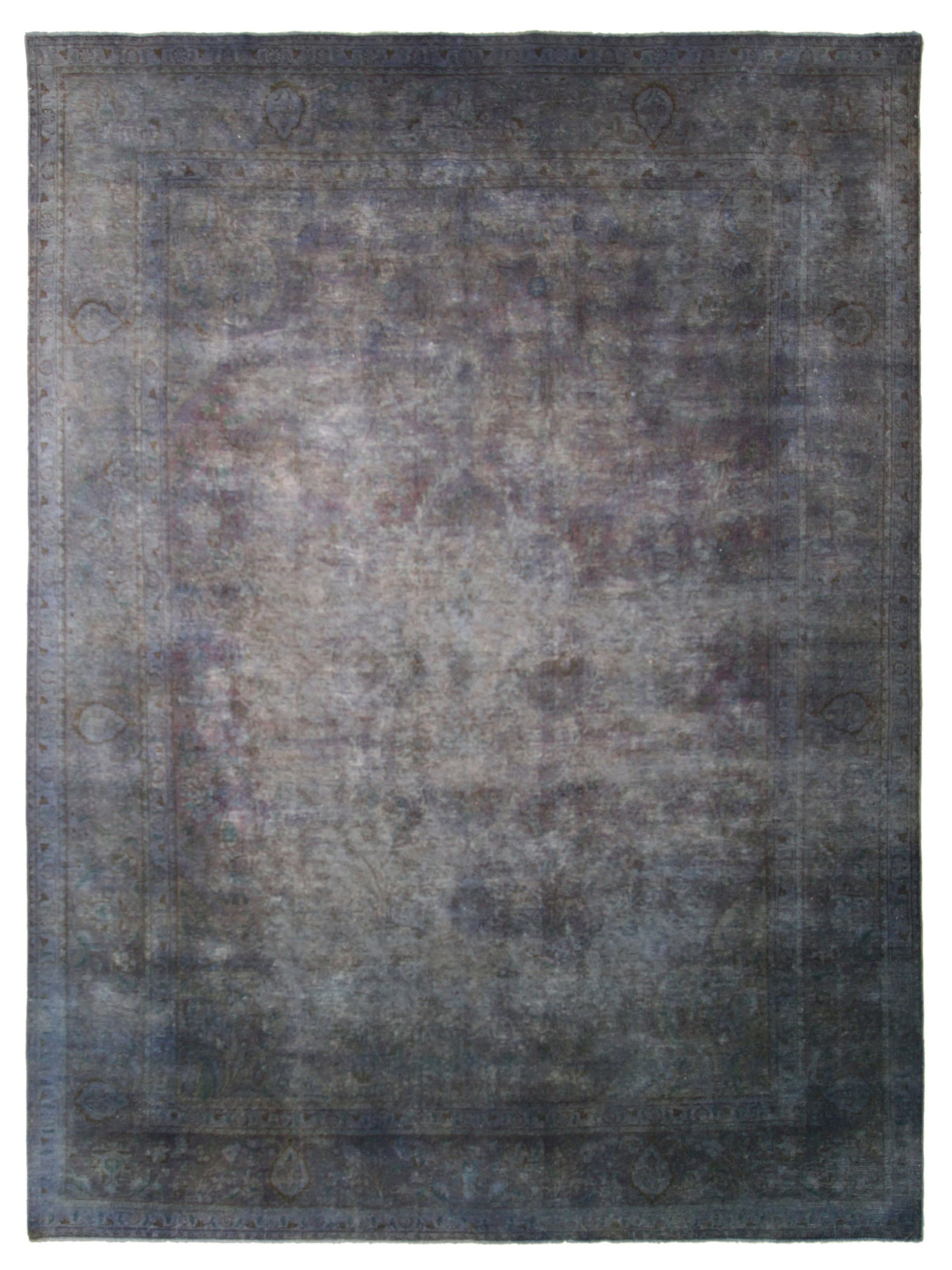 Overdyed Hand Knotted Blue 10x13