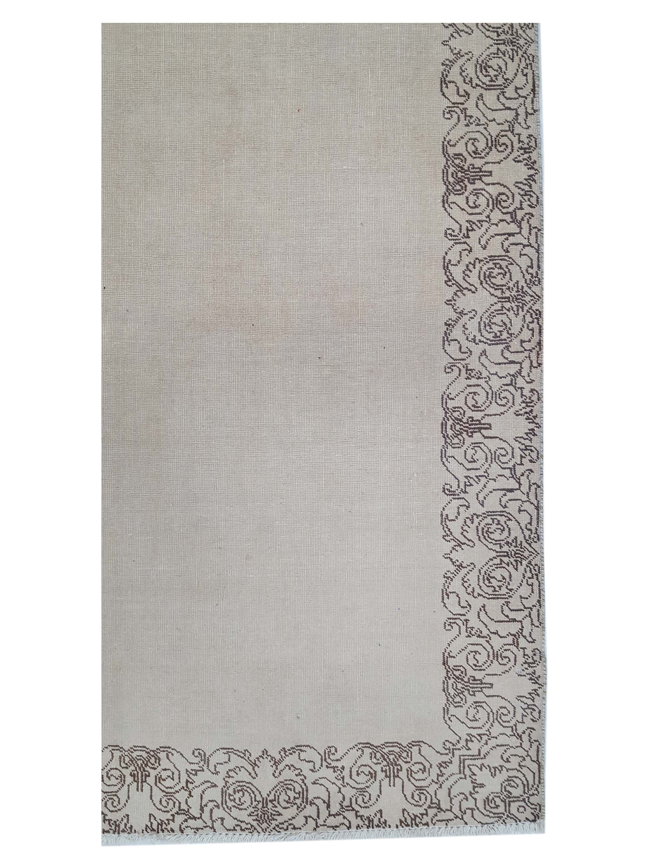 Vintage Hand Knotted Beige 3x18 - Image 4 of 6