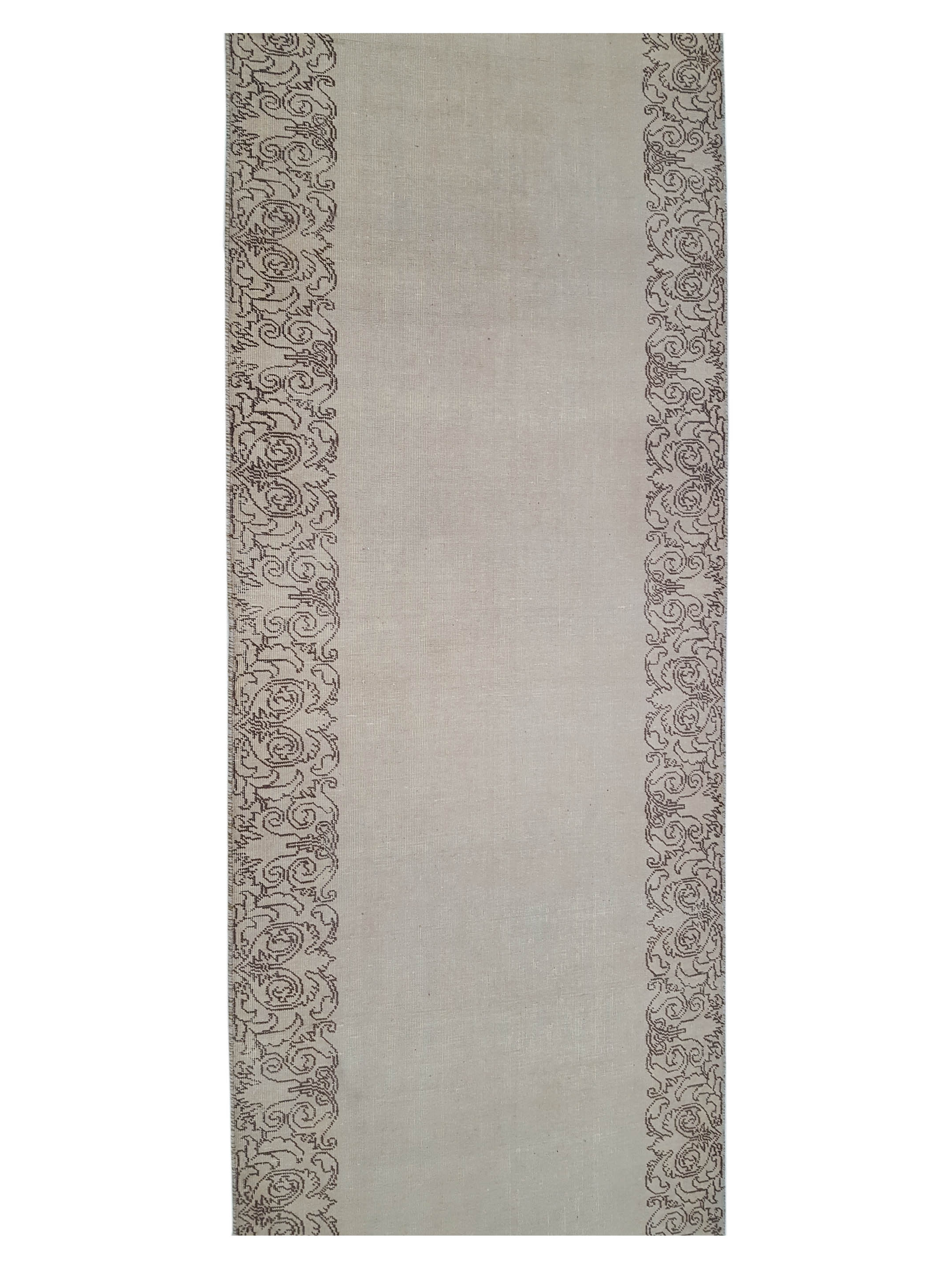 Vintage Hand Knotted Beige 3x18 - Image 5 of 6