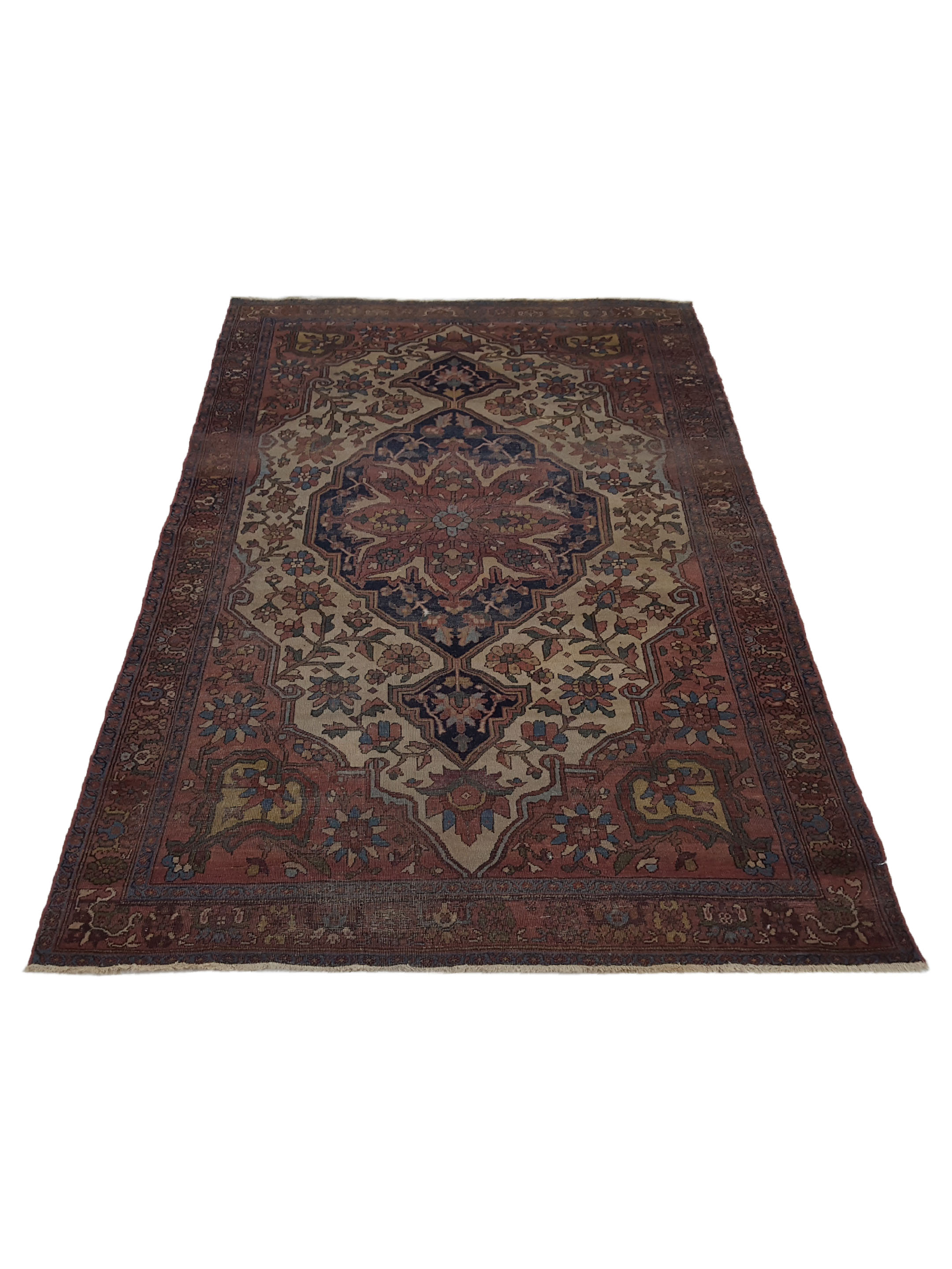 Antique Sarouk Farahan Cream 4x6 - Image 2 of 6