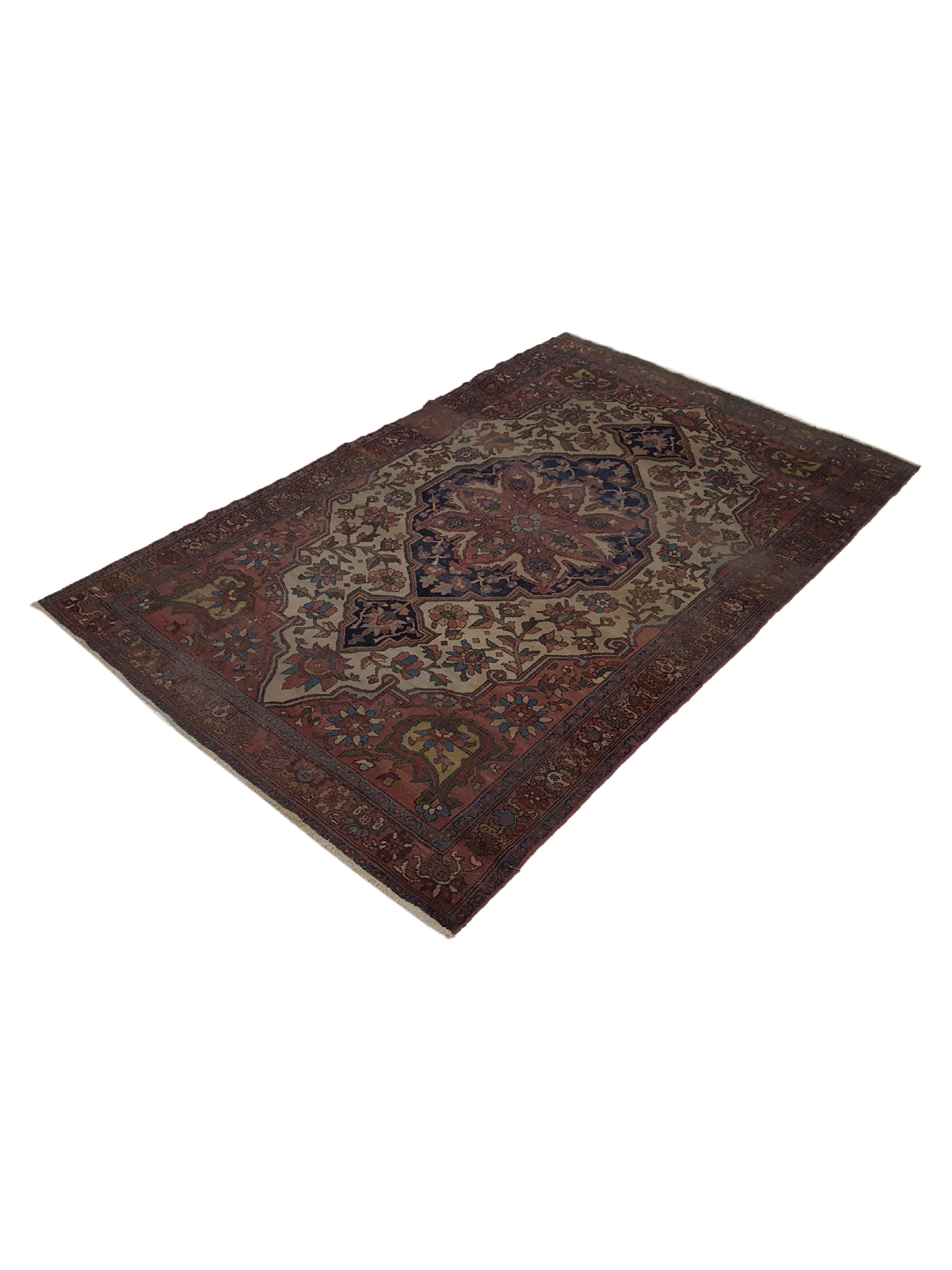 Antique Sarouk Farahan Cream 4x6 - Image 6 of 6