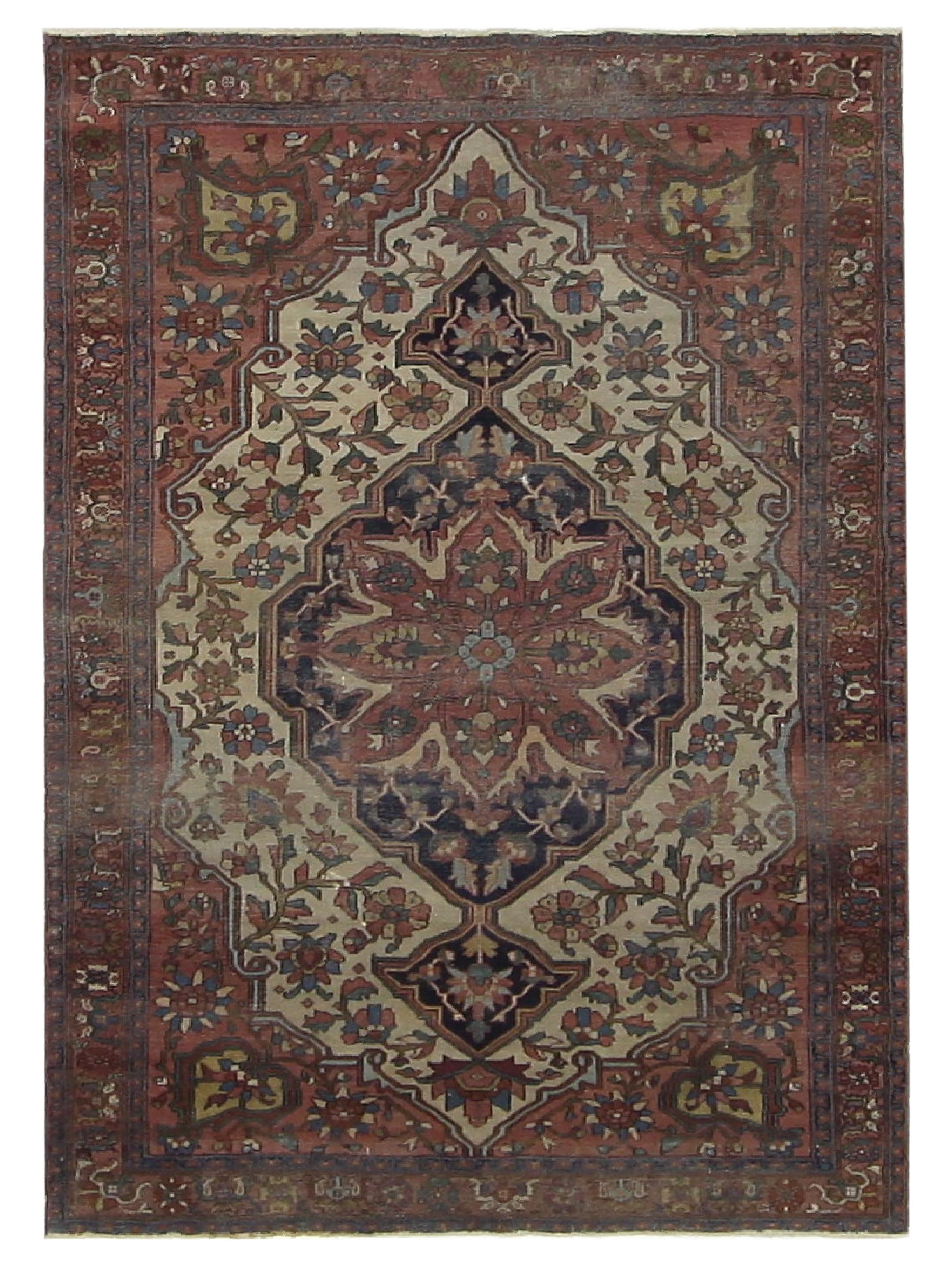 Antique Sarouk Farahan Cream 4x6