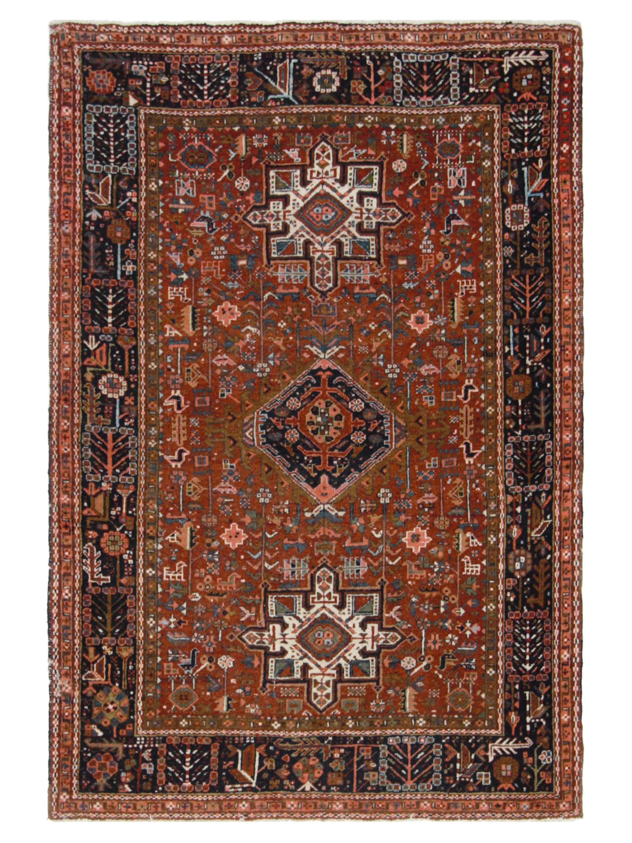 Karajah Hand Knotted Burgundy 4x6
