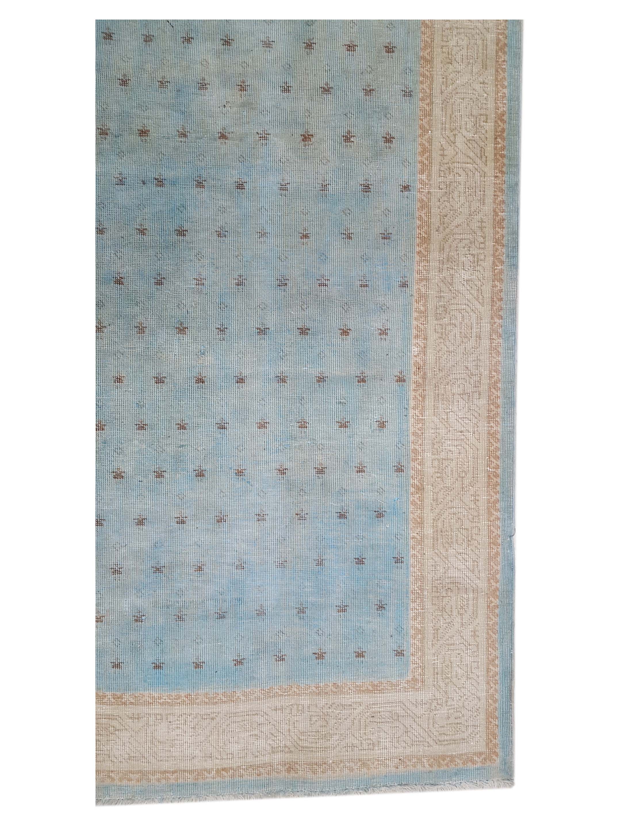 Vintage Hand Knotted Teal 3x16 - Image 4 of 6