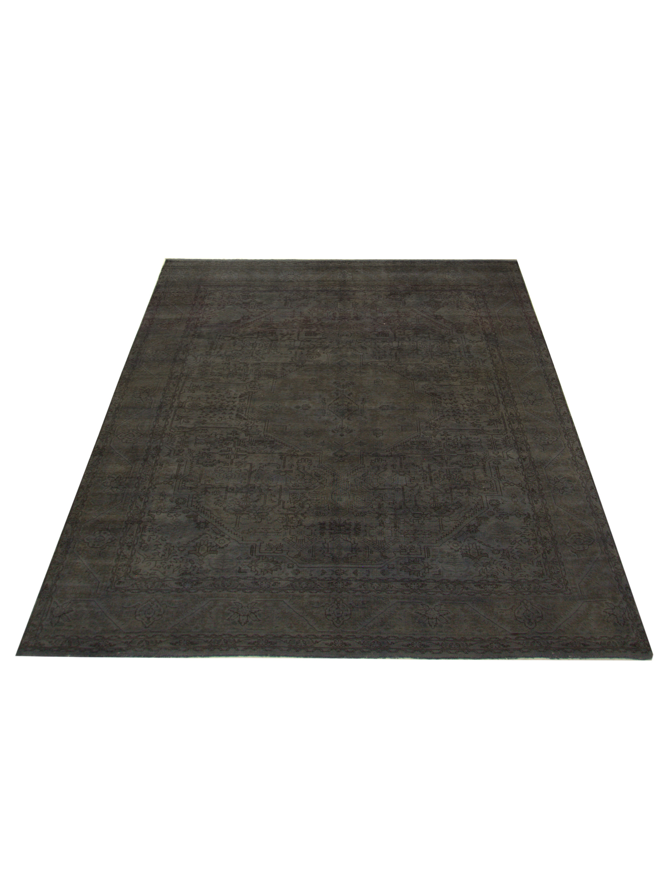 Overdyed Hand Knotted Grey 10x13 - Image 2 of 5