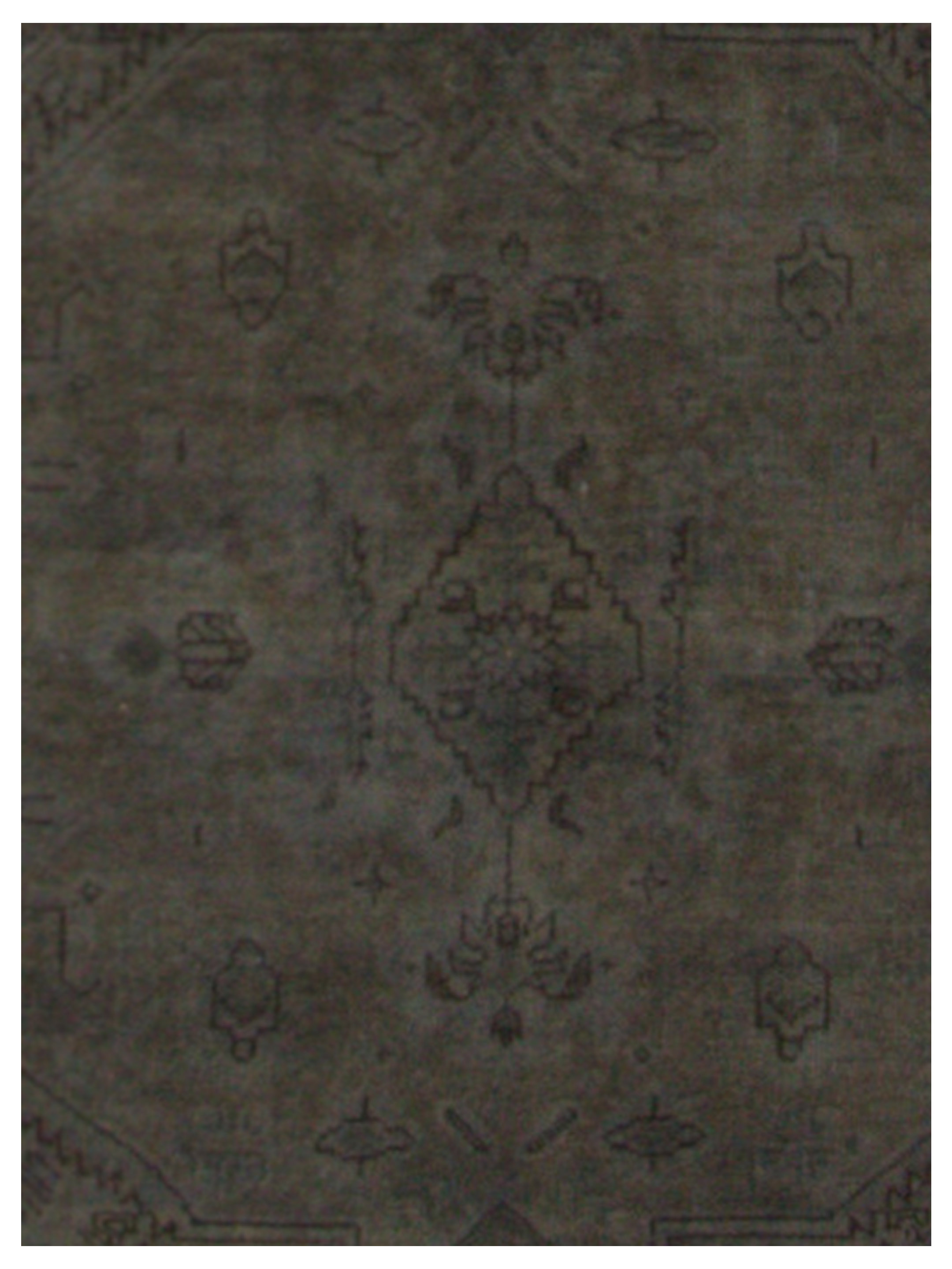Overdyed Hand Knotted Grey 10x13 - Image 3 of 5