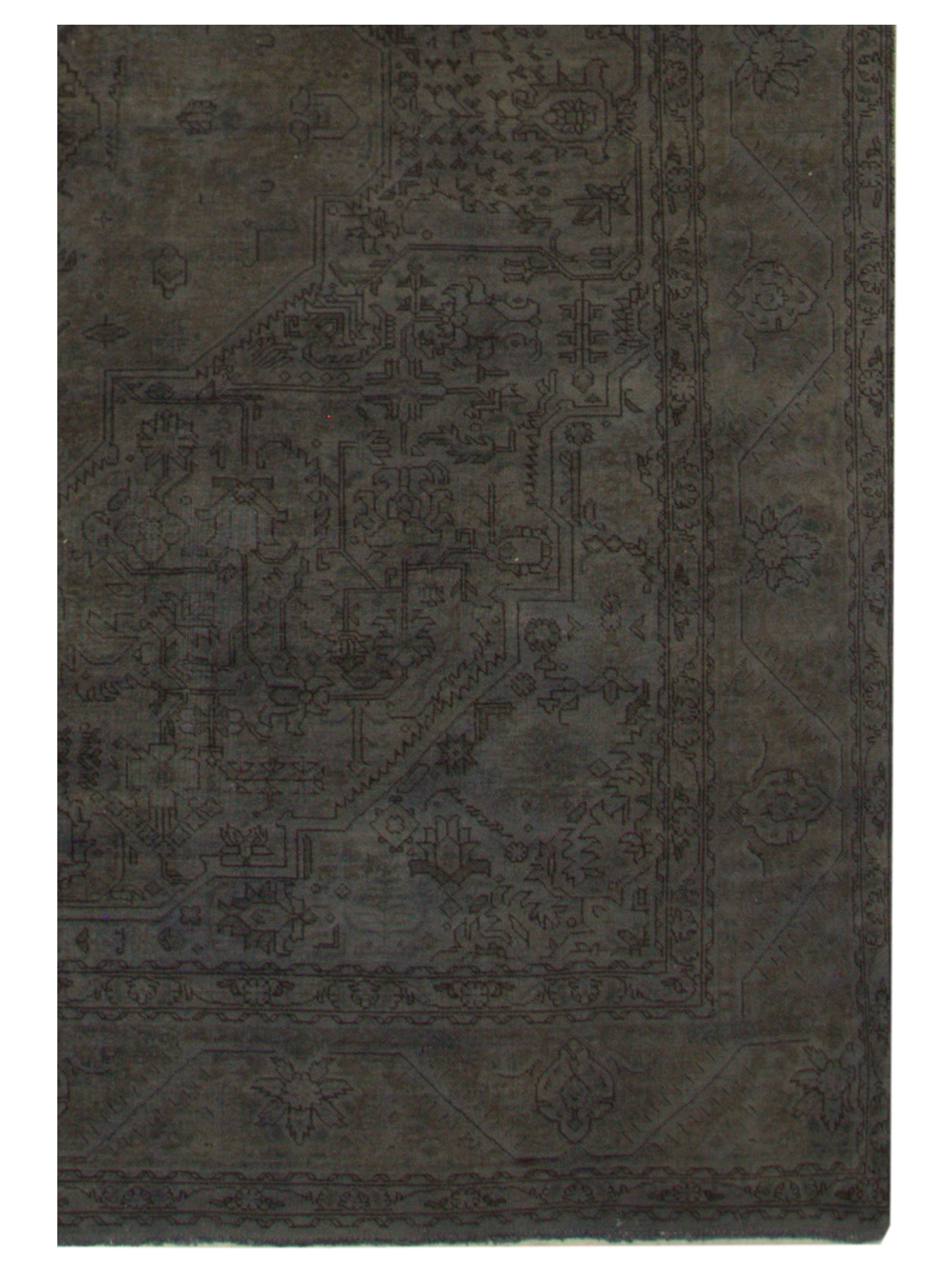 Overdyed Hand Knotted Grey 10x13 - Image 4 of 5
