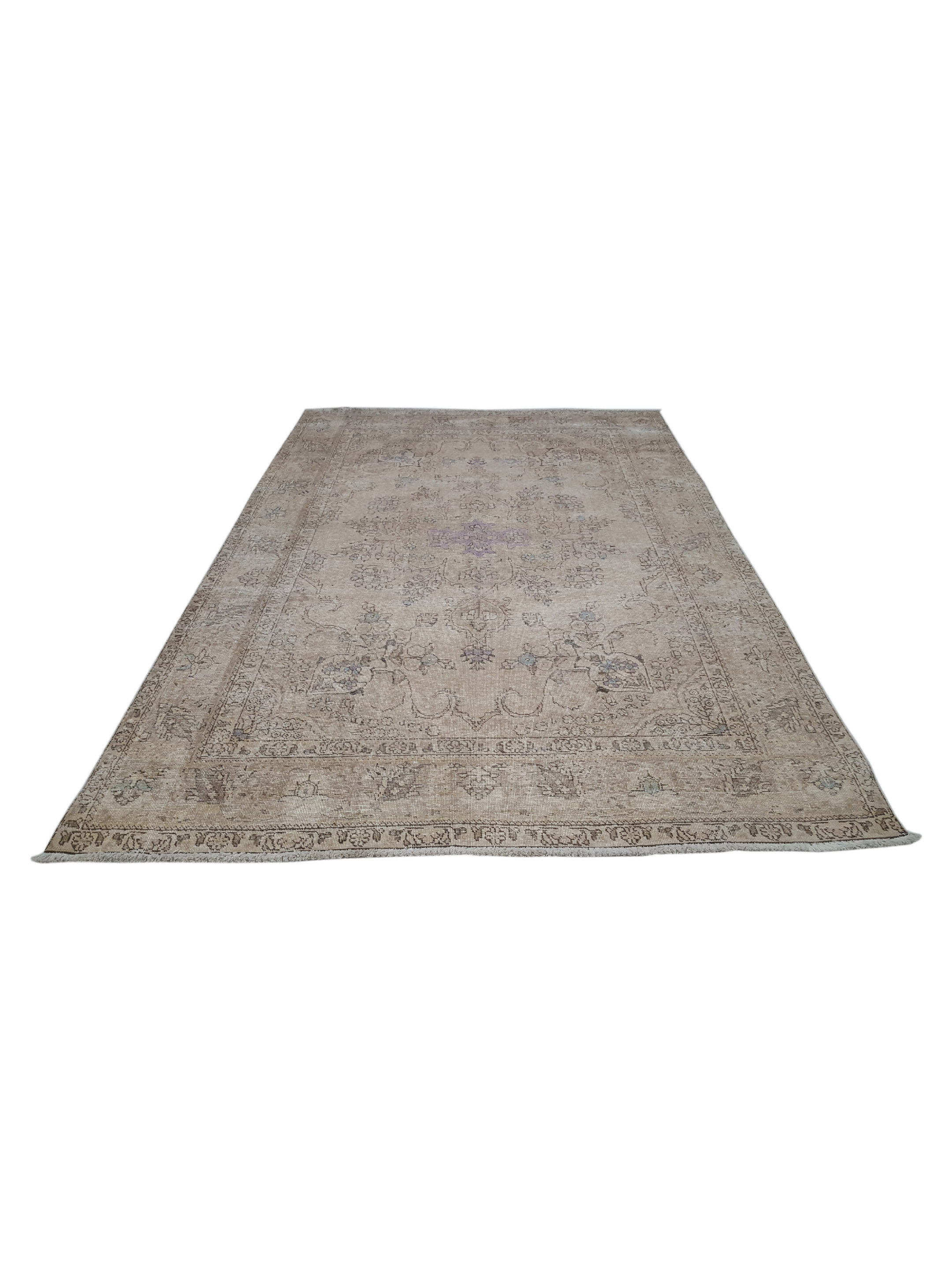 Vintage Hand Knotted Beige 7x10 - Image 2 of 6