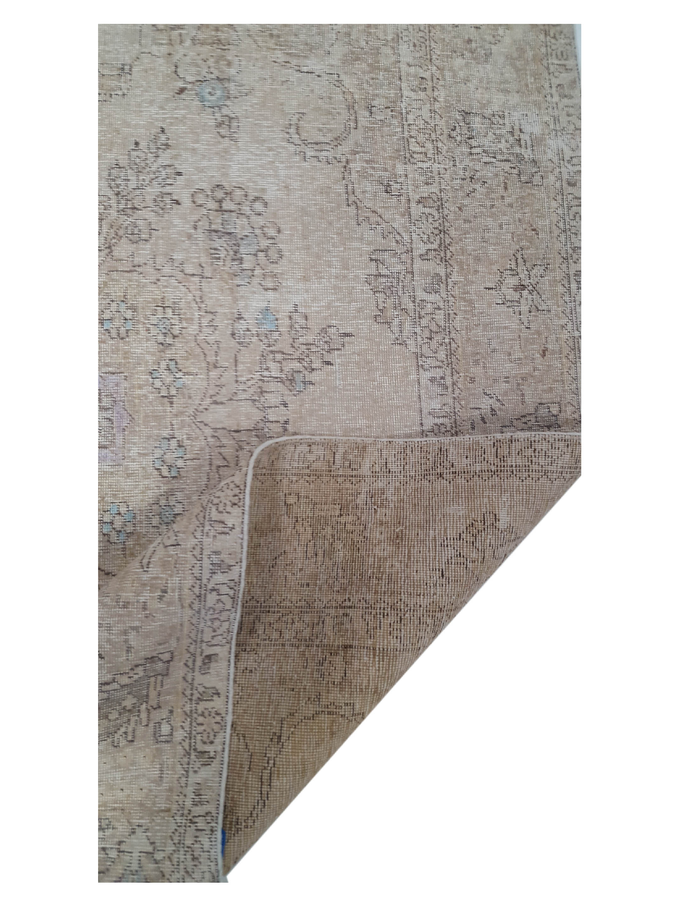 Vintage Hand Knotted Beige 7x10 - Image 3 of 6