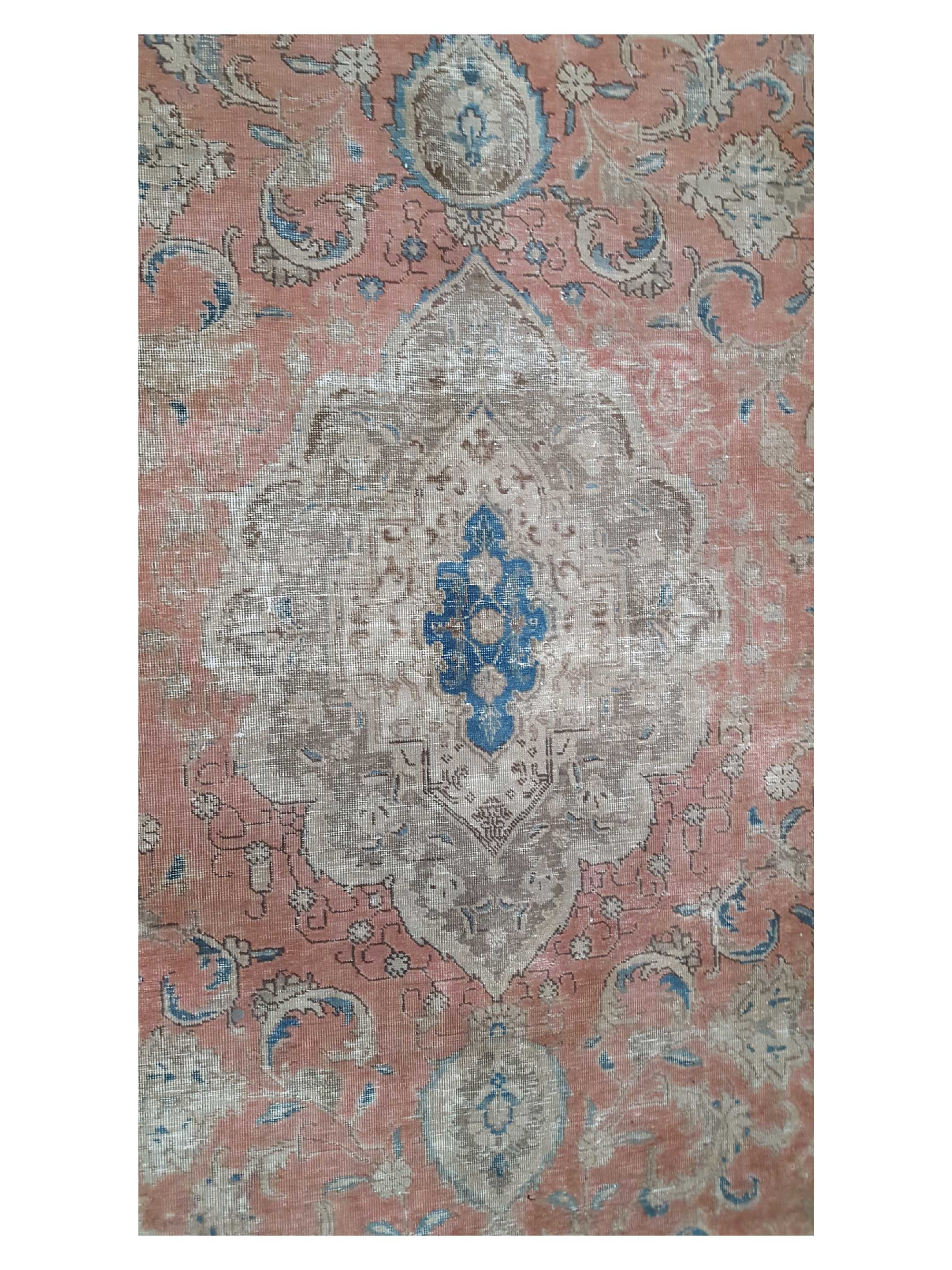 Vintage Hand Knotted Peach 8x11 - Image 5 of 6