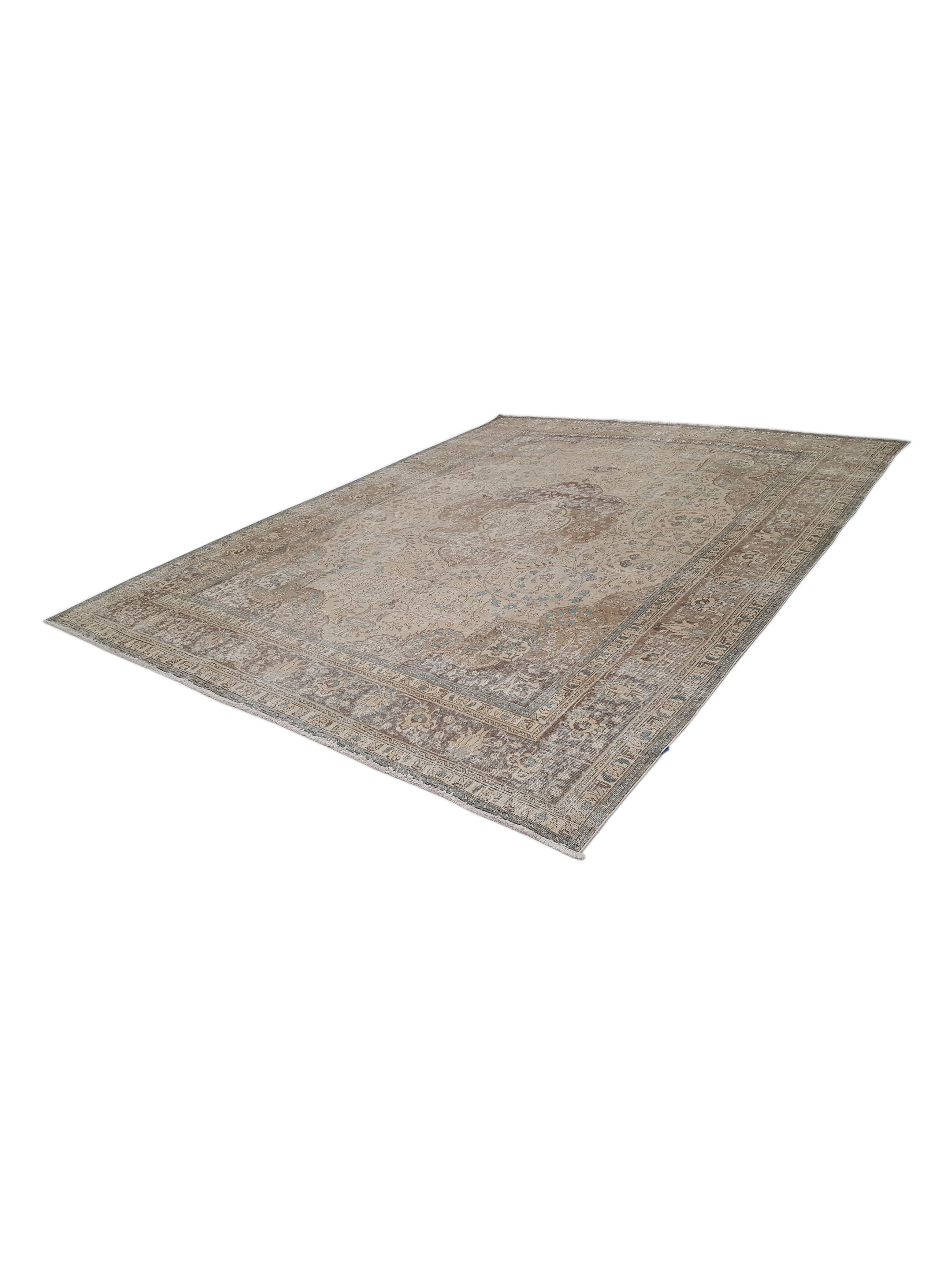 Vintage Hand Knotted Beige 10x13 - Image 6 of 8