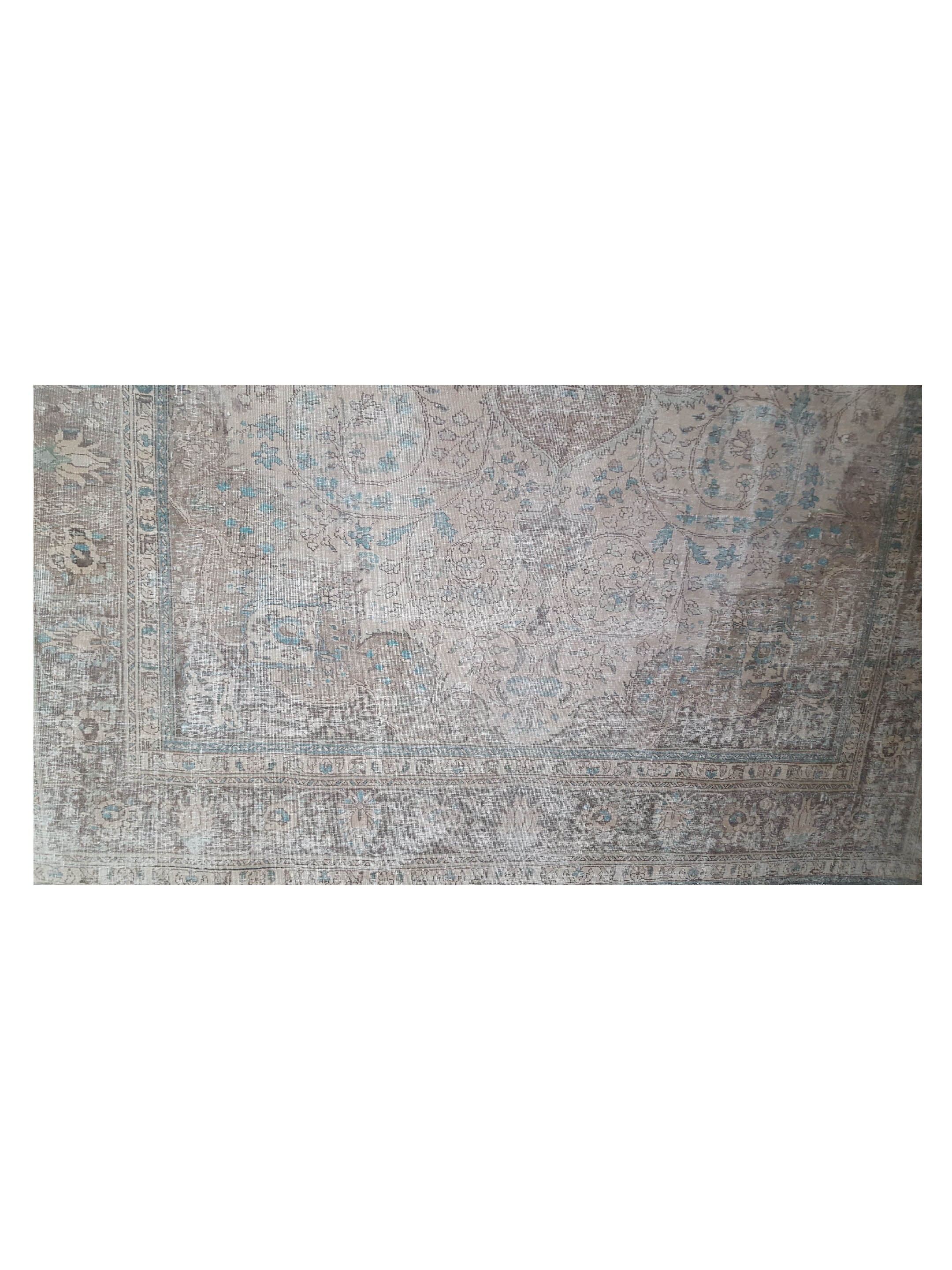 Vintage Hand Knotted Beige 10x13 - Image 7 of 8