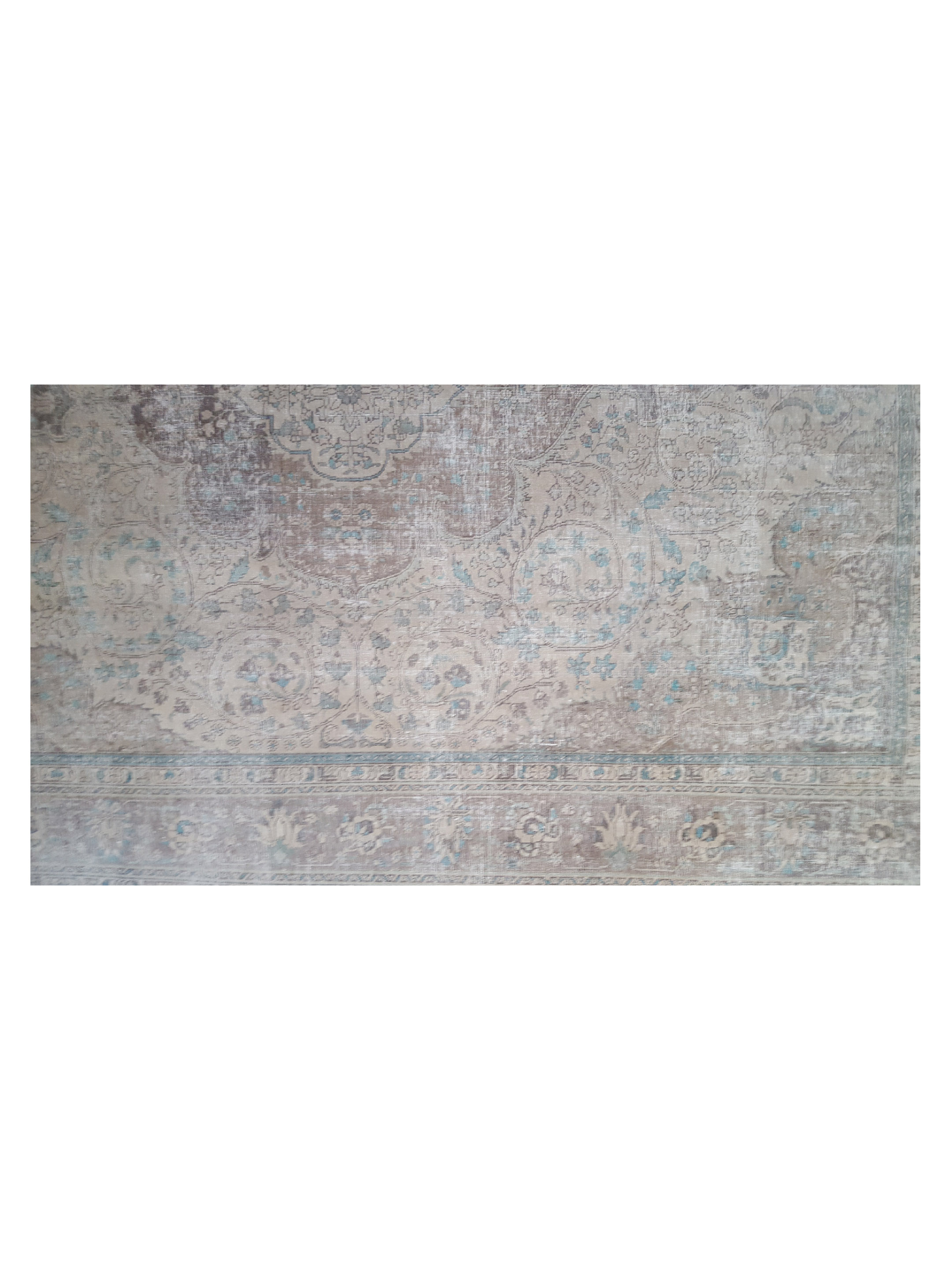 Vintage Hand Knotted Beige 10x13 - Image 8 of 8