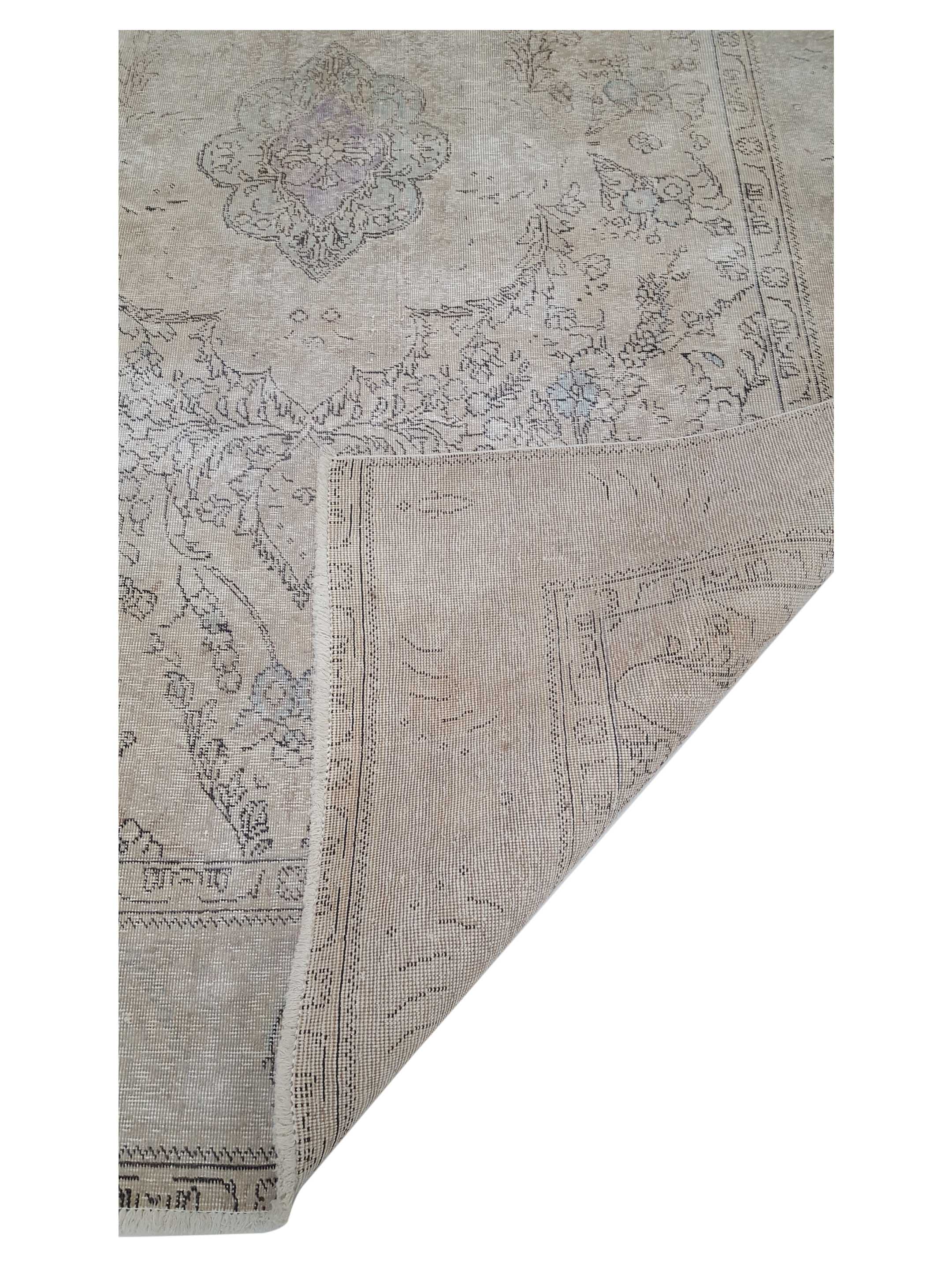 Vintage Hand Knotted Beige 6x10 - Image 3 of 6