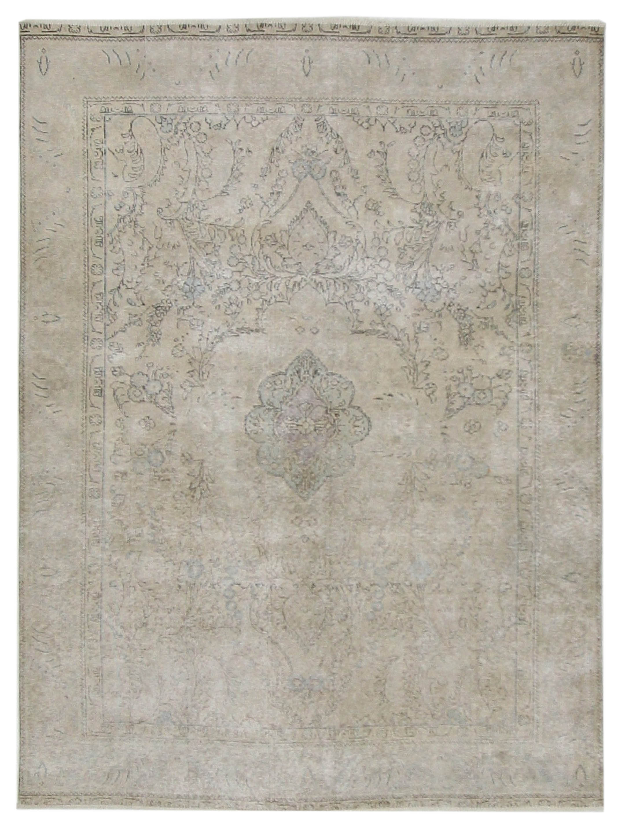 Vintage Hand Knotted Beige 6x10
