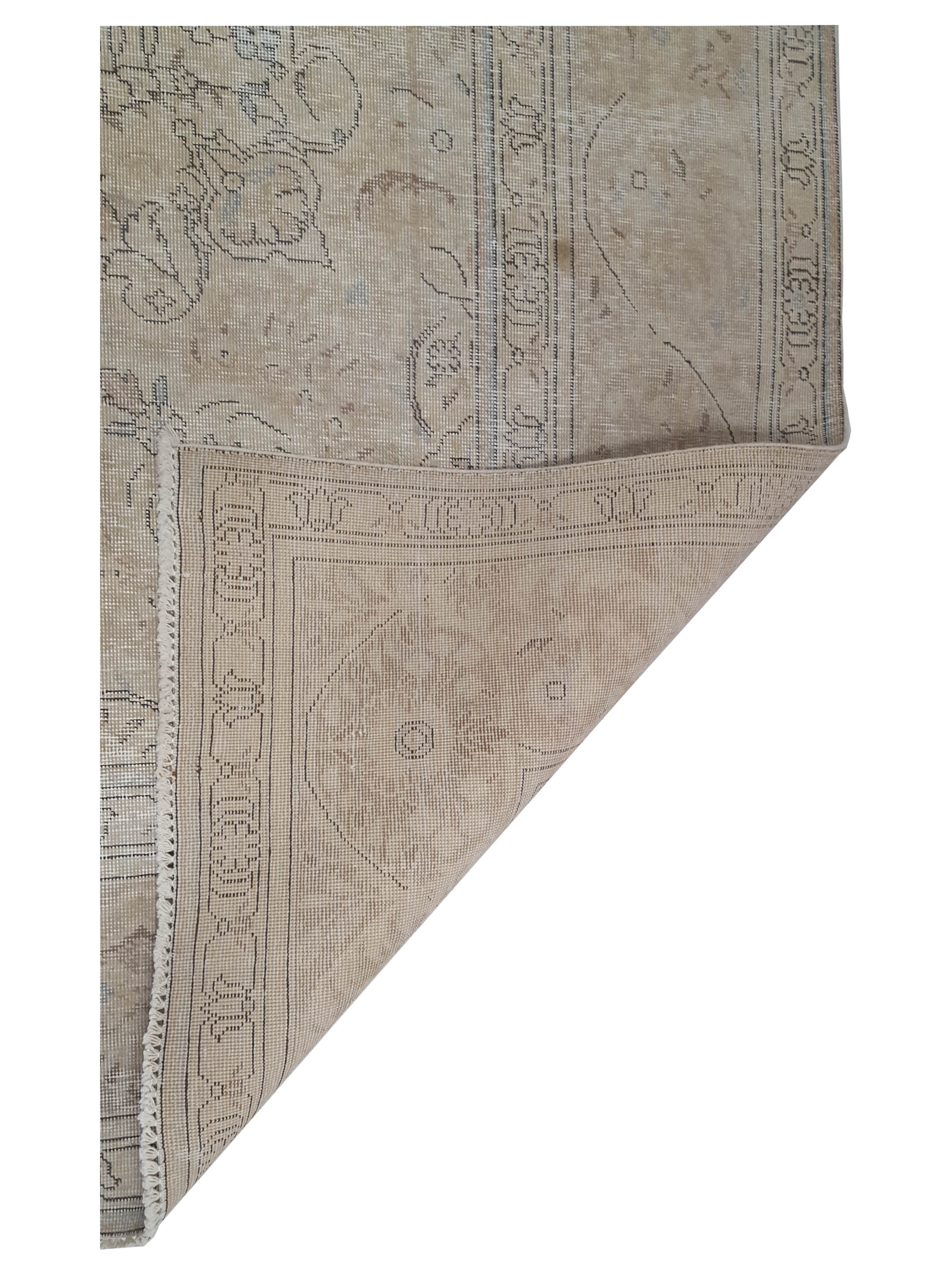 Vintage Hand Knotted Ivory 9x12 - Image 5 of 5