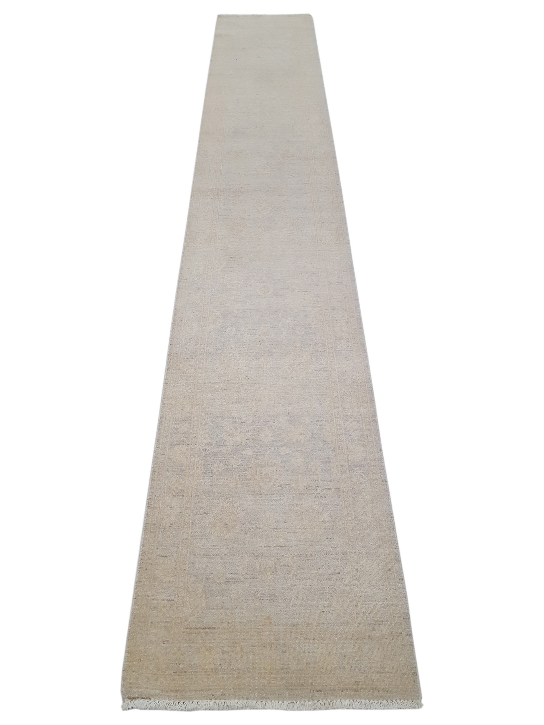 Ziegler Hand Knotted Lt.Grey 3x16 - Image 2 of 5