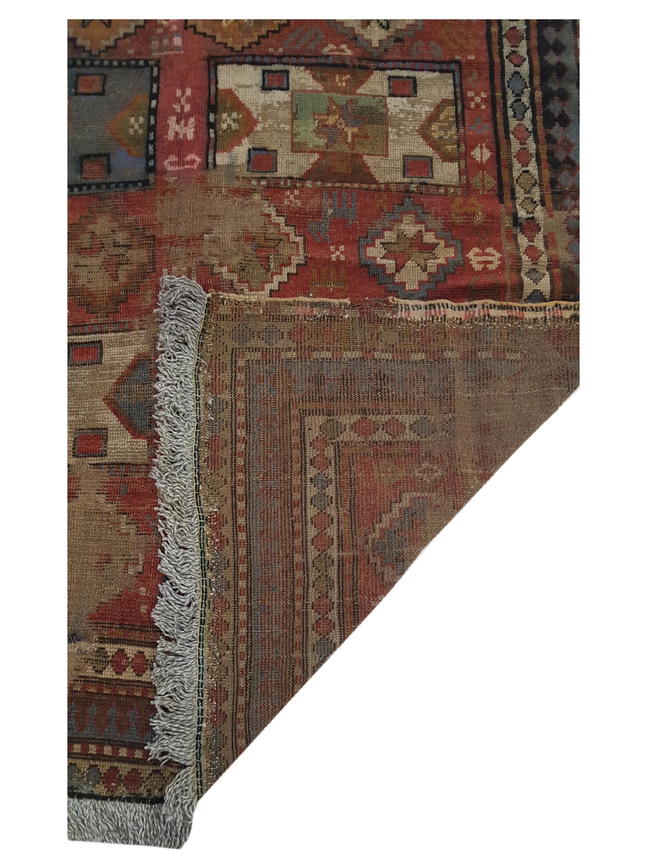 Antique Kazak Brick 5x7 - Image 3 of 6