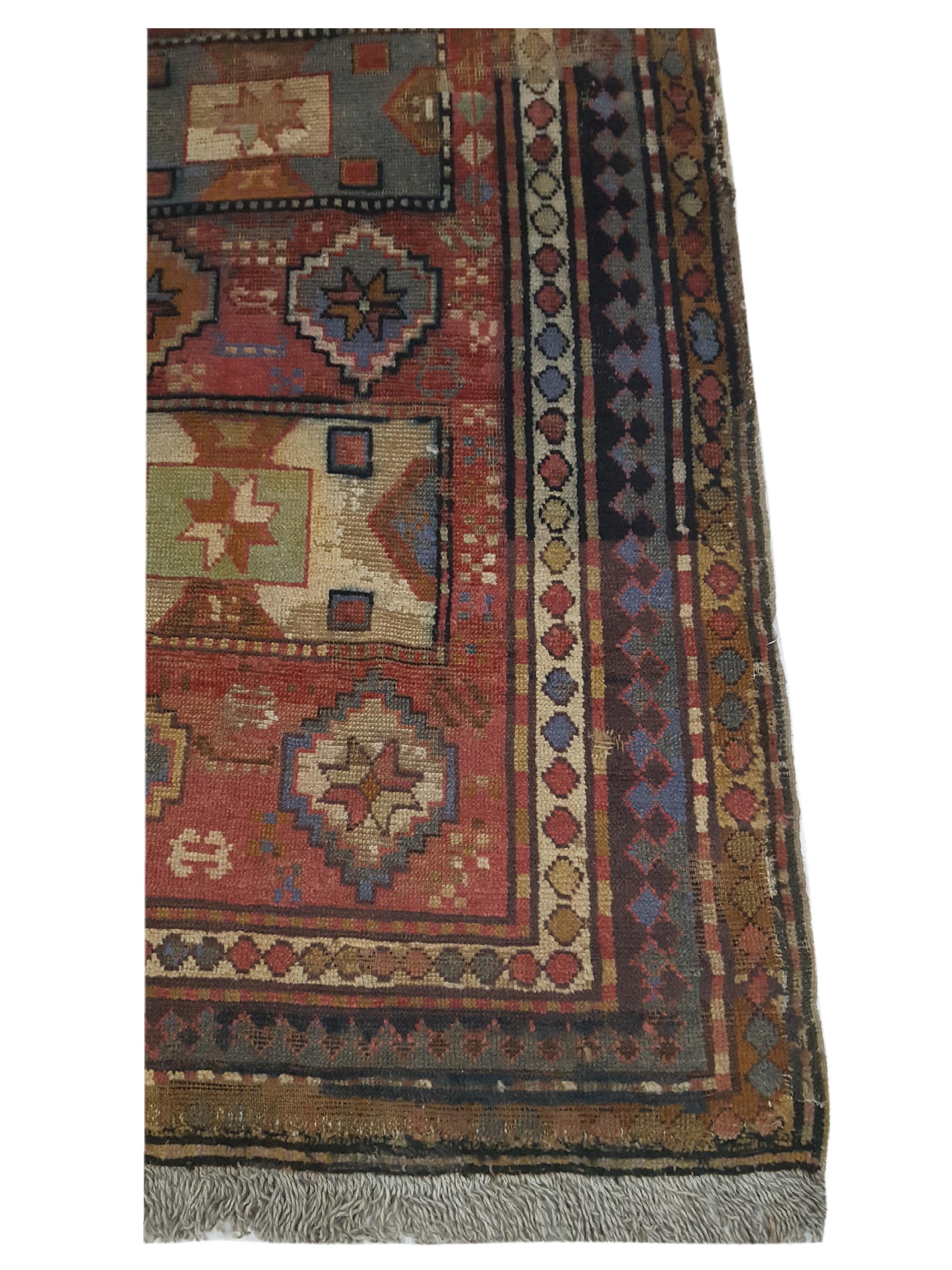 Antique Kazak Brick 5x7 - Image 4 of 6