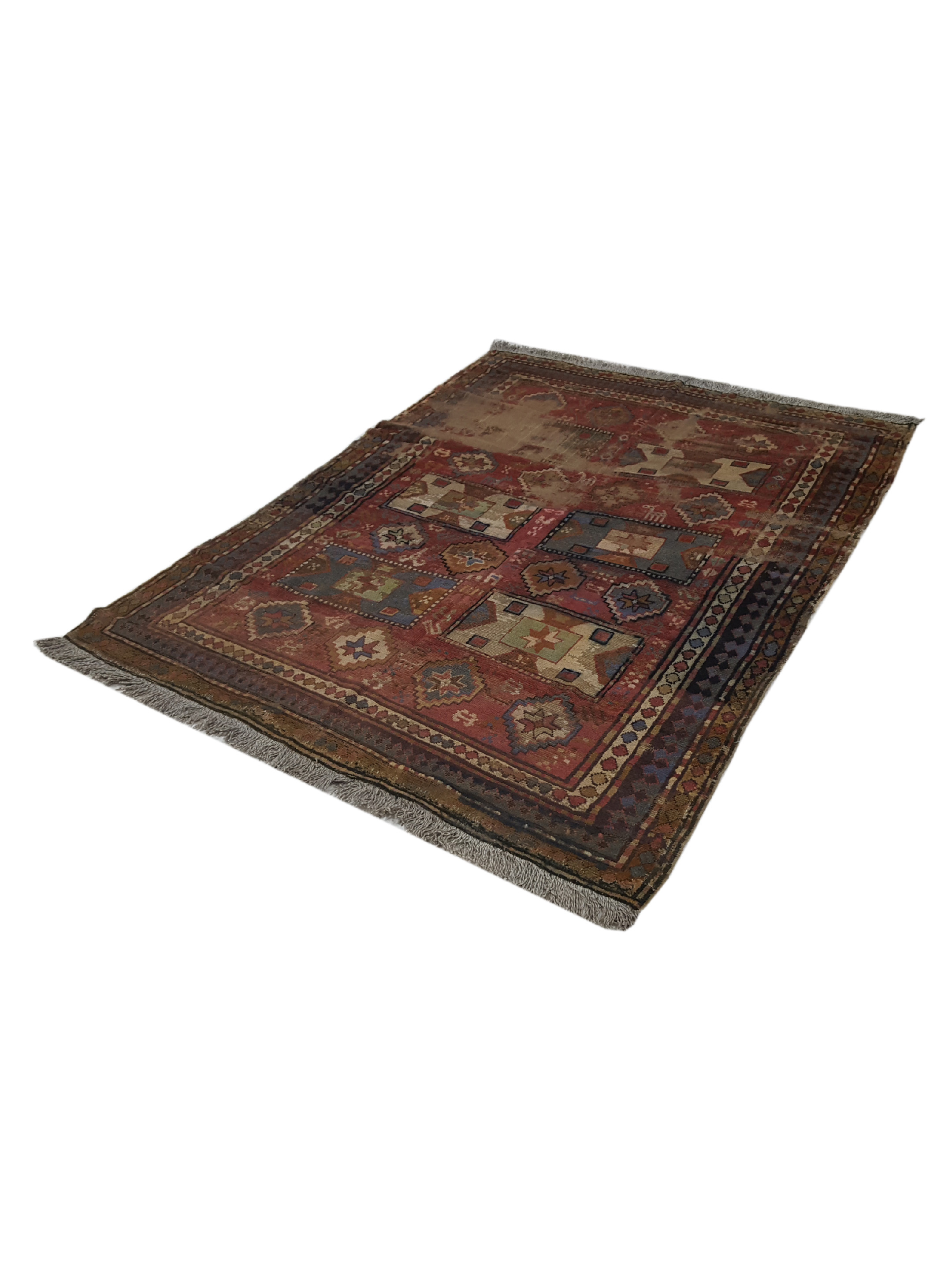 Antique Kazak Brick 5x7 - Image 6 of 6