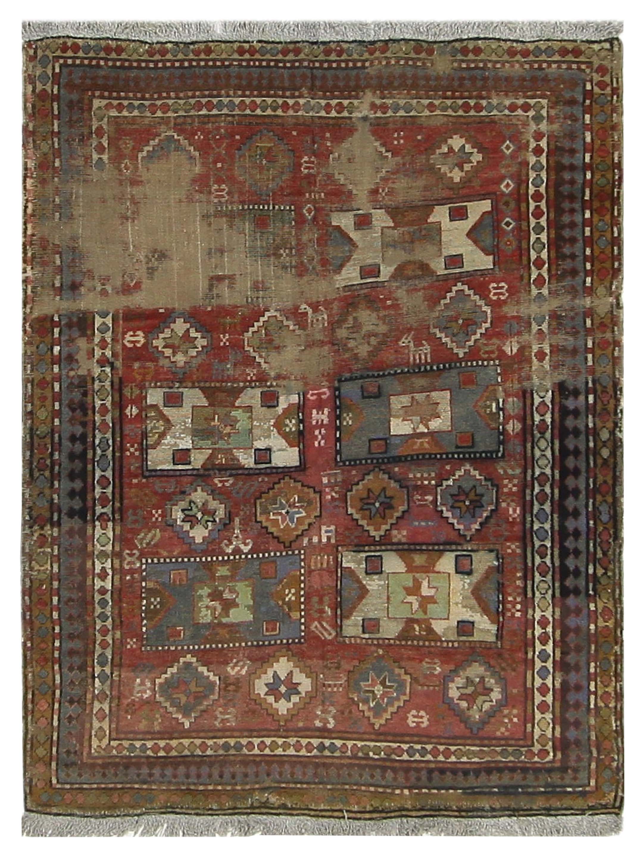 Antique Kazak Brick 5x7