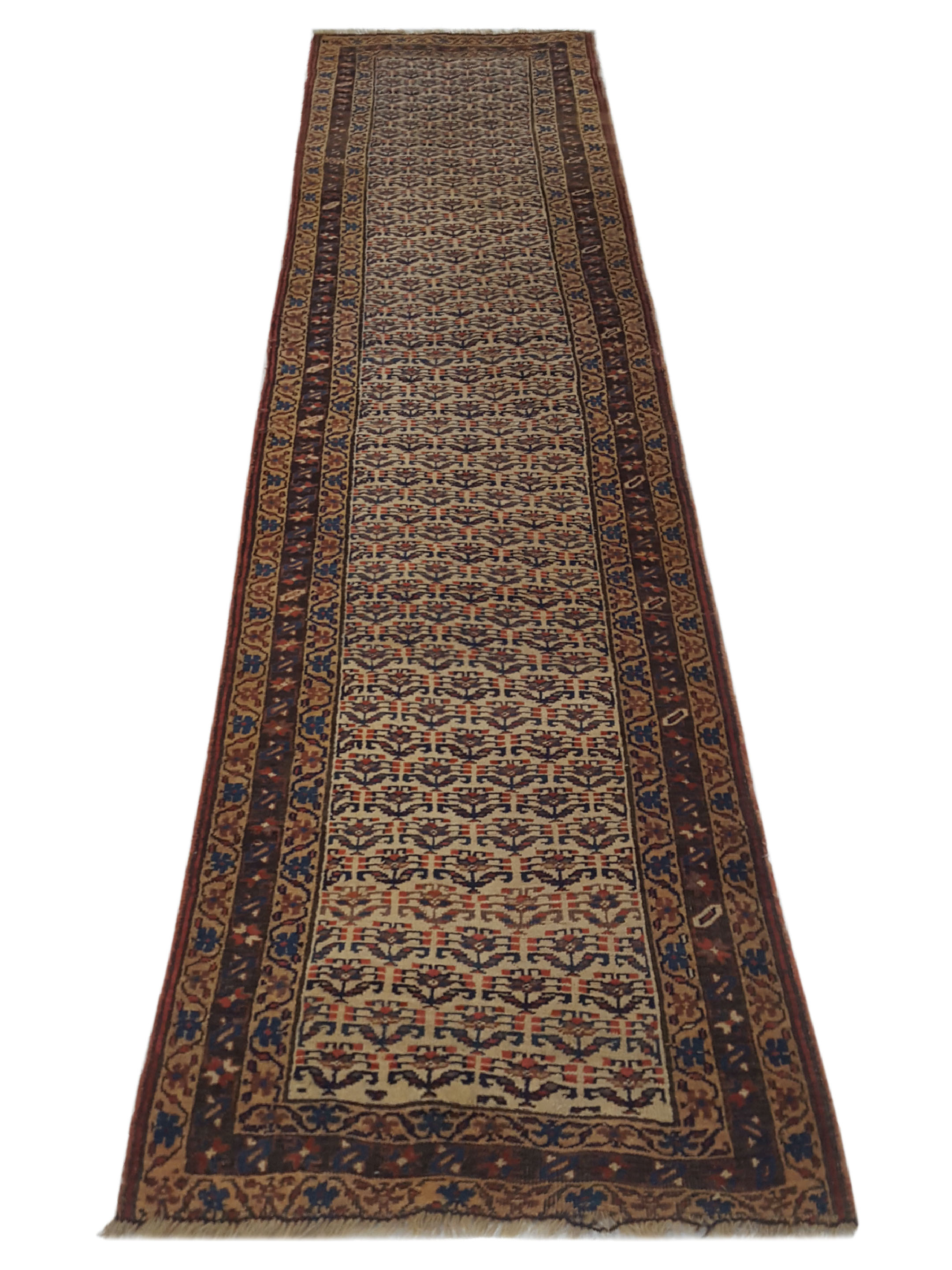 Bijar Hand Knotted Ivory 3x11 - Image 2 of 6