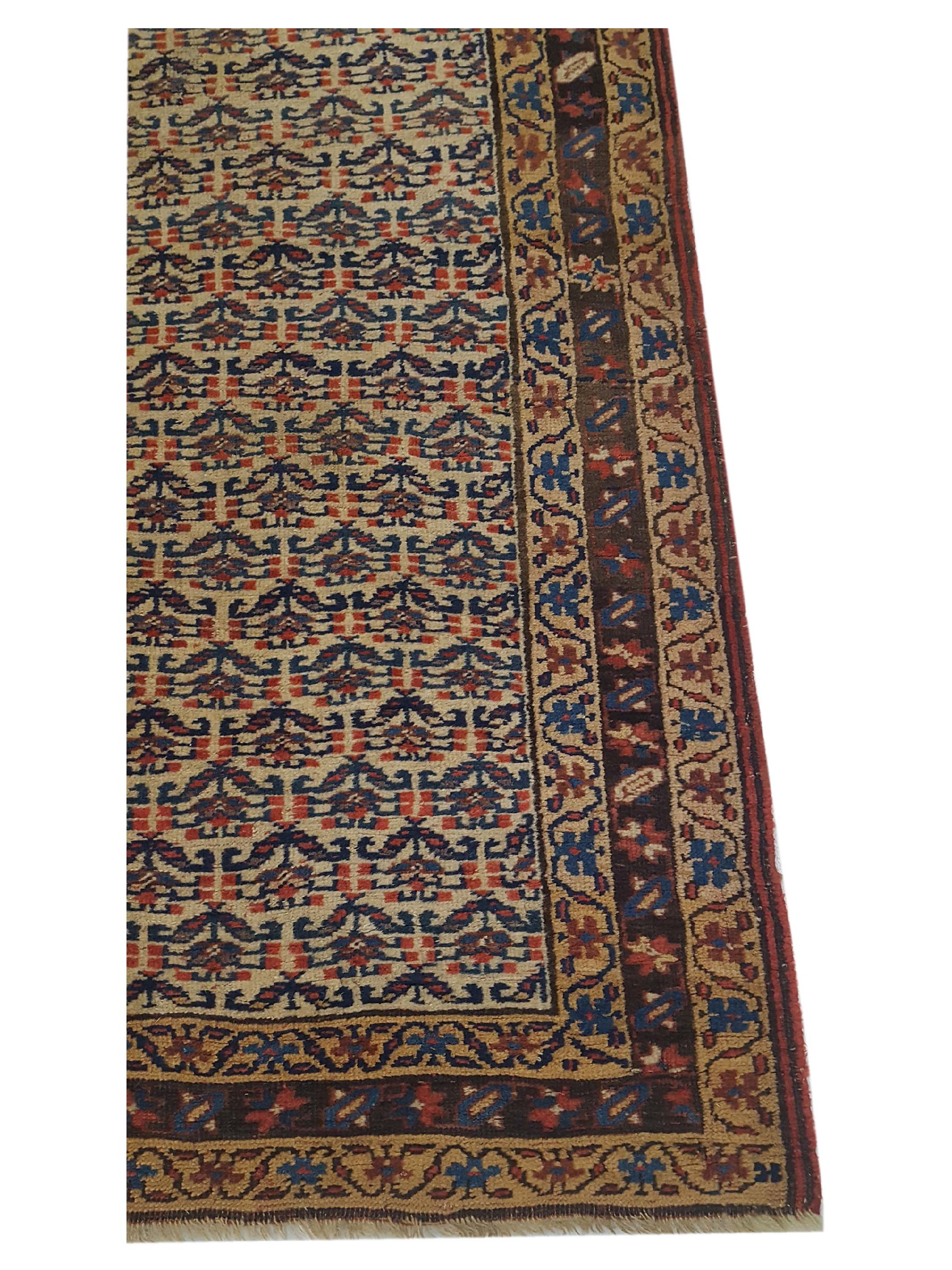 Bijar Hand Knotted Ivory 3x11 - Image 4 of 6