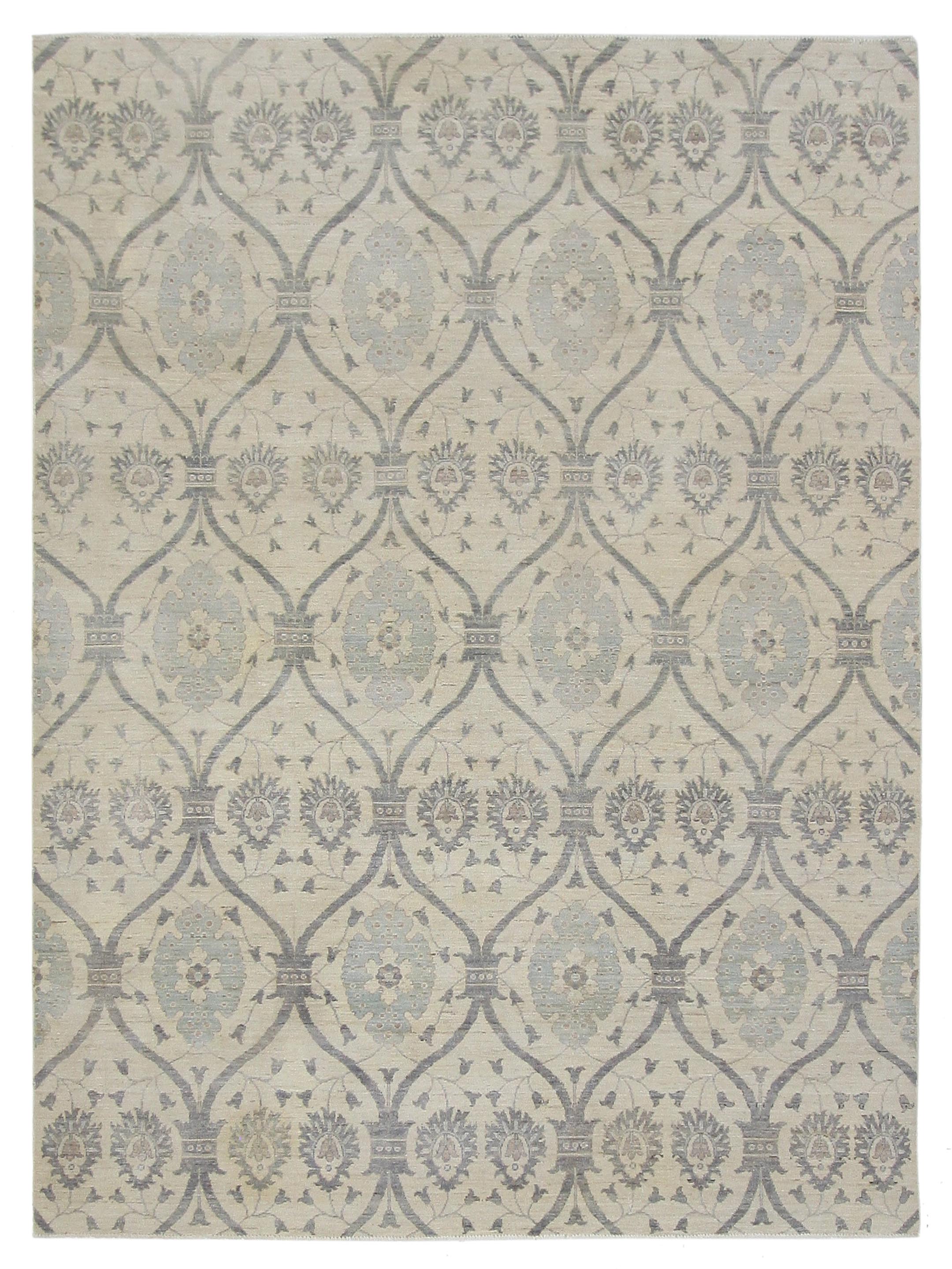 Ziegler Hand Knotted Ivory 9x12