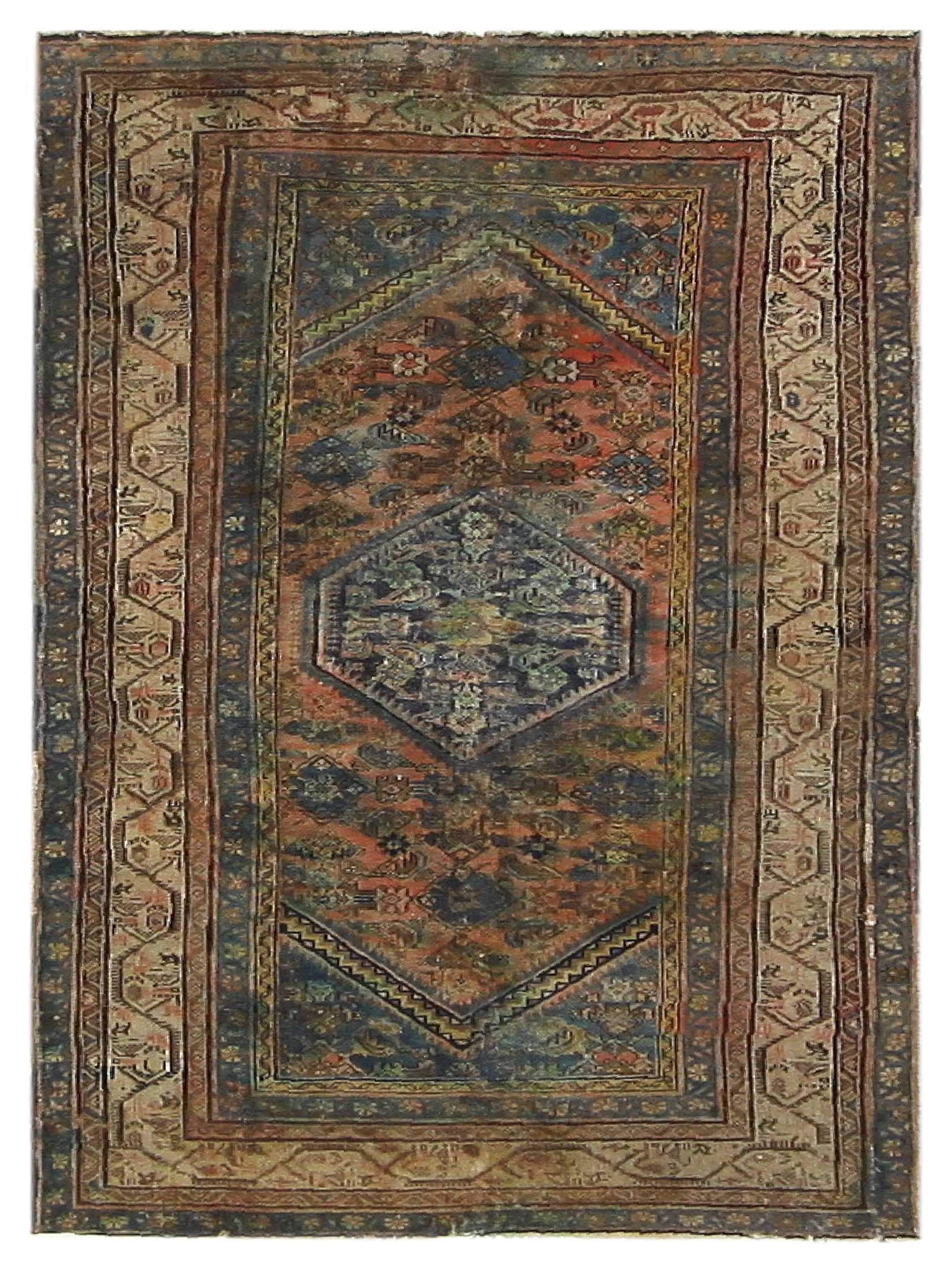 Malayer Hand Knotted Gold 4x6