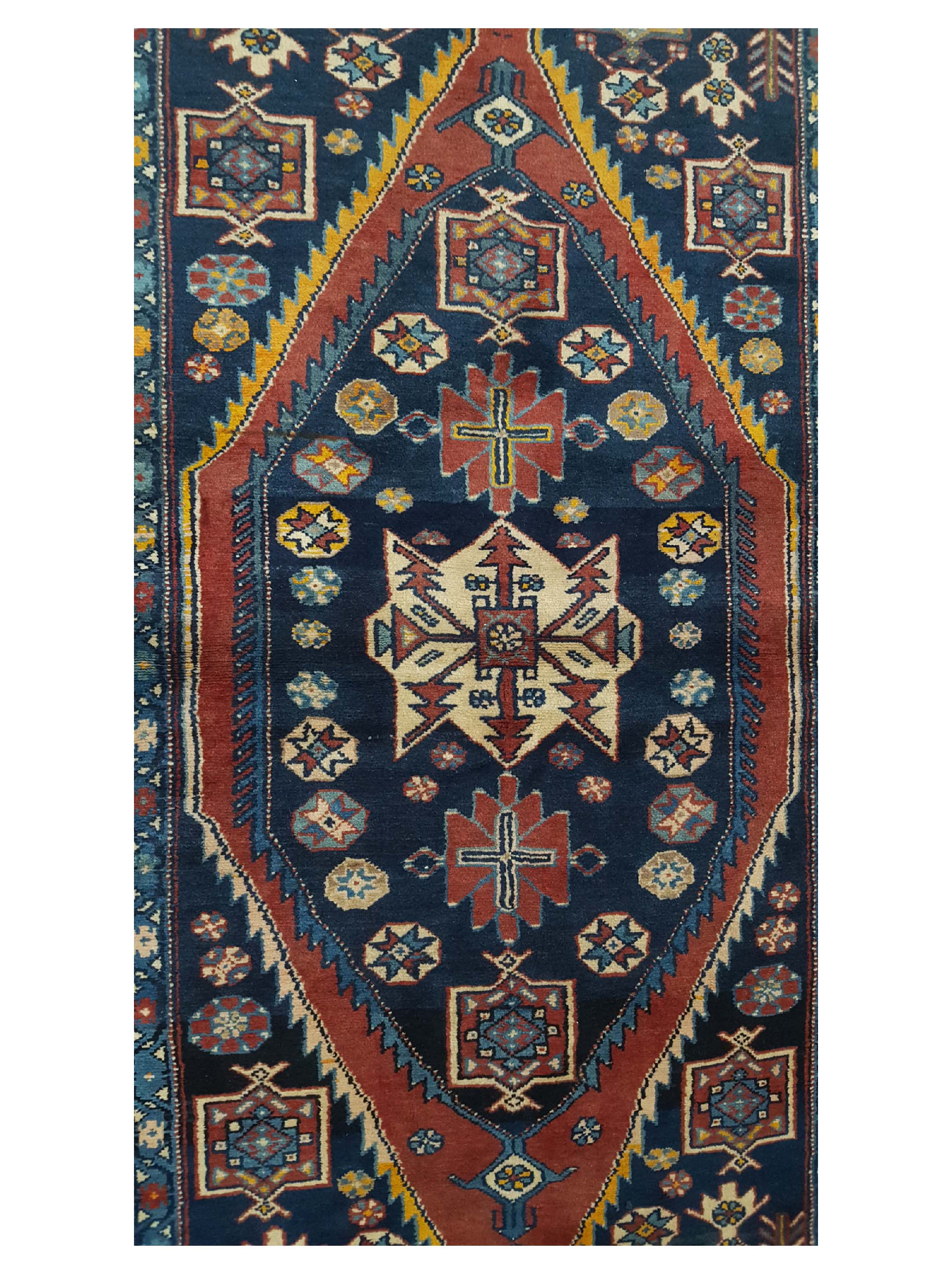 Hamadan Hand Knotted Navy 5x7 - Image 5 of 6