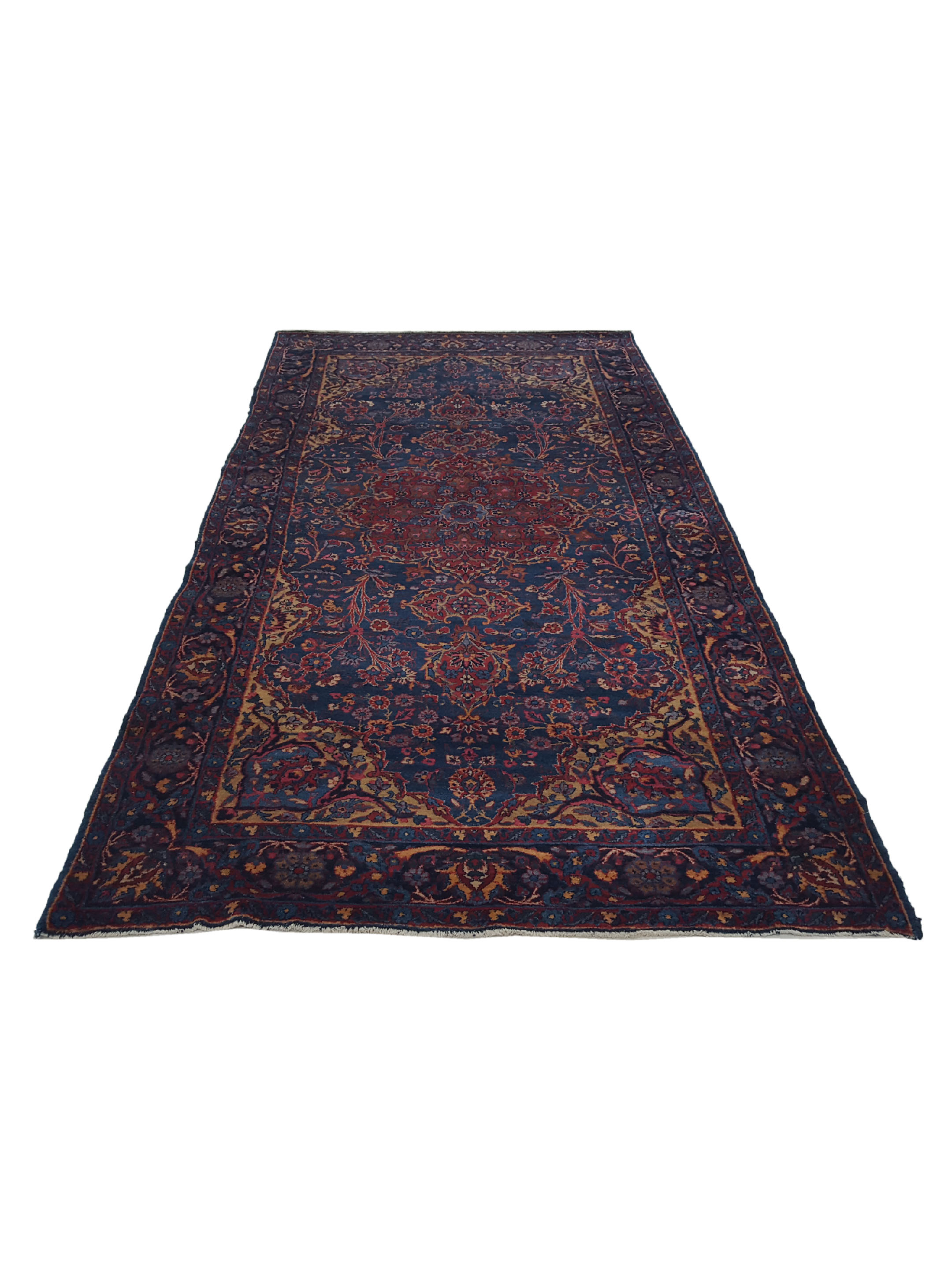 Antique Kerman Blue 5x10 - Image 2 of 6