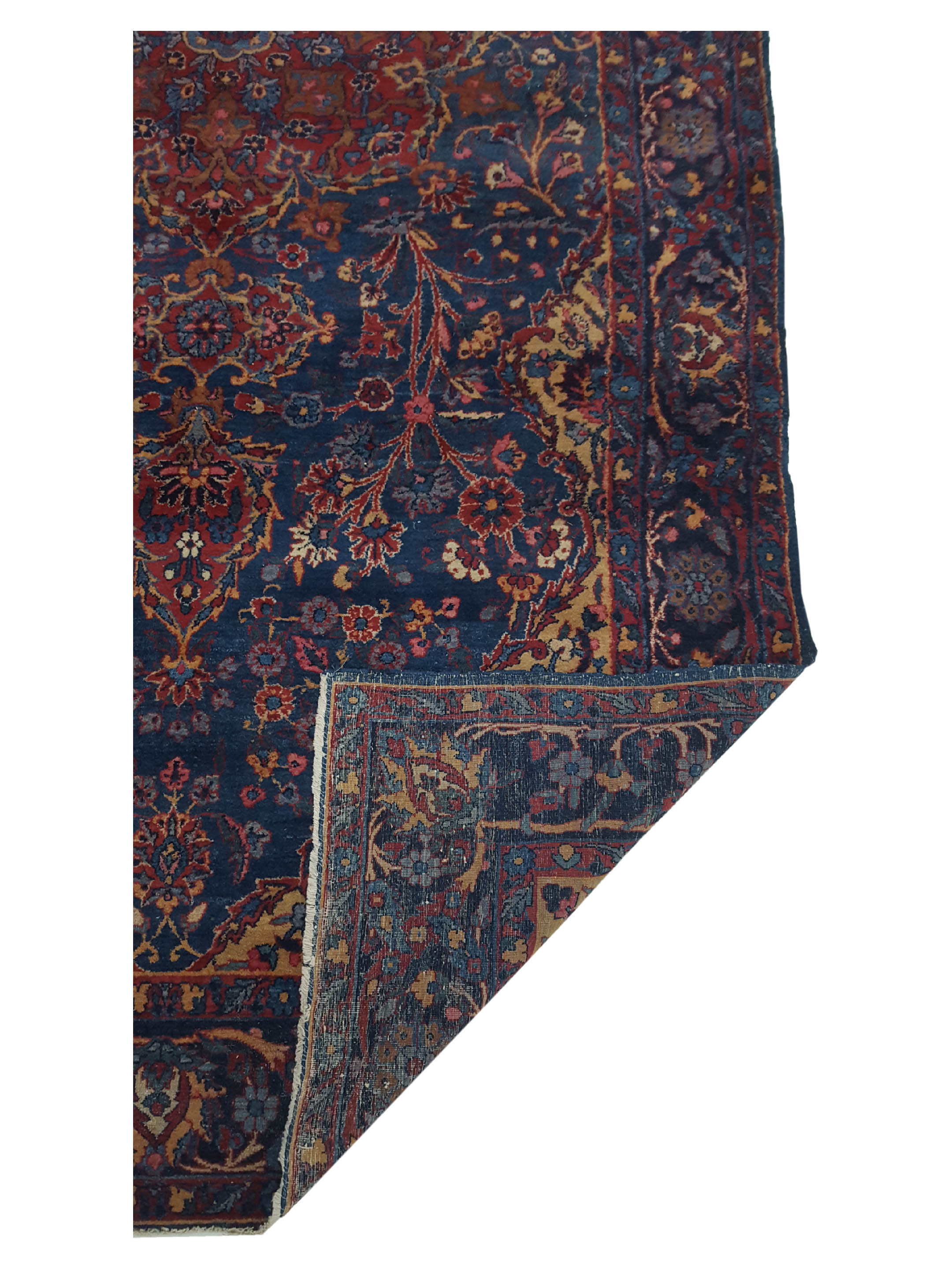 Antique Kerman Blue 5x10 - Image 3 of 6