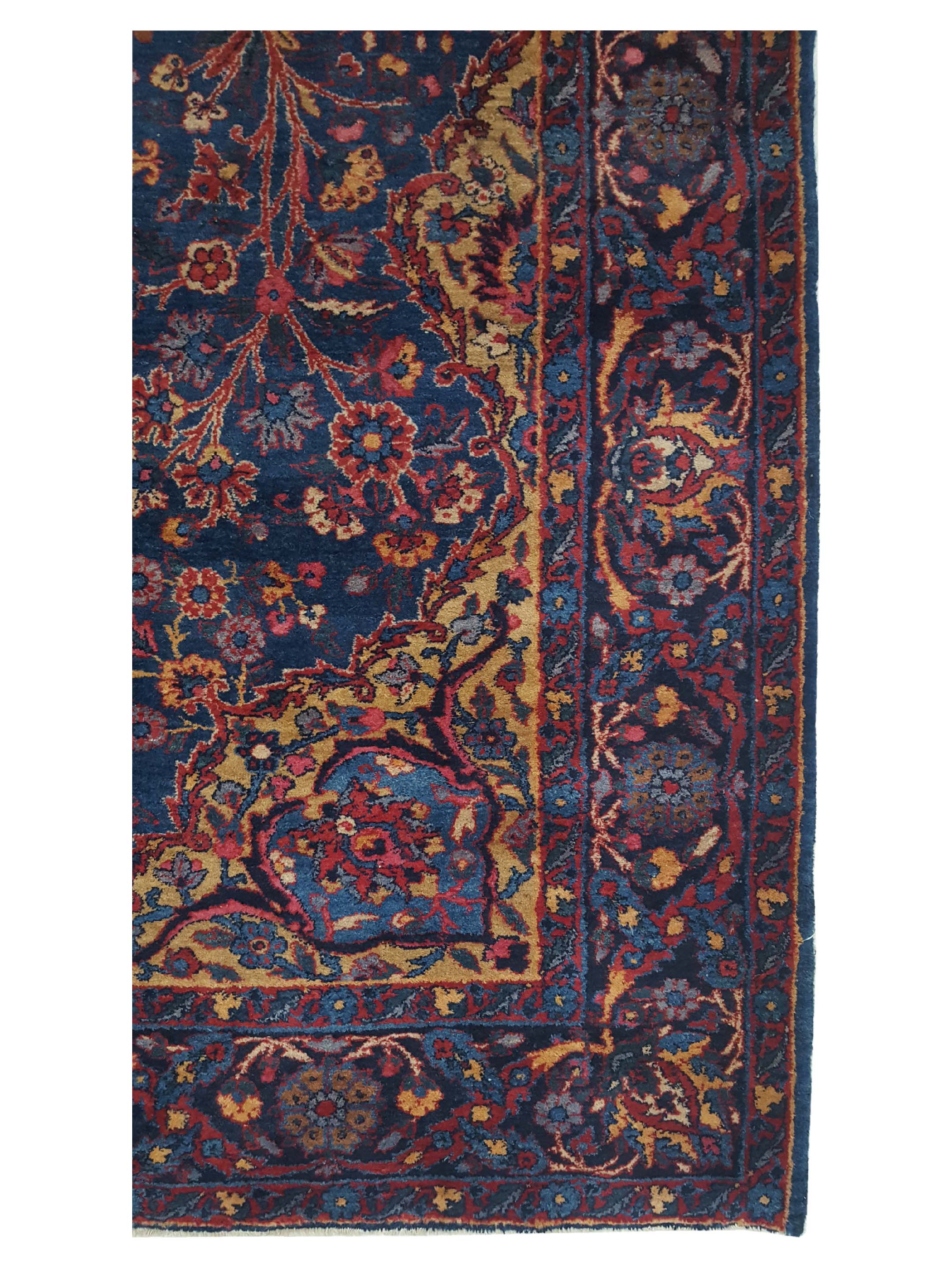 Antique Kerman Blue 5x10 - Image 4 of 6