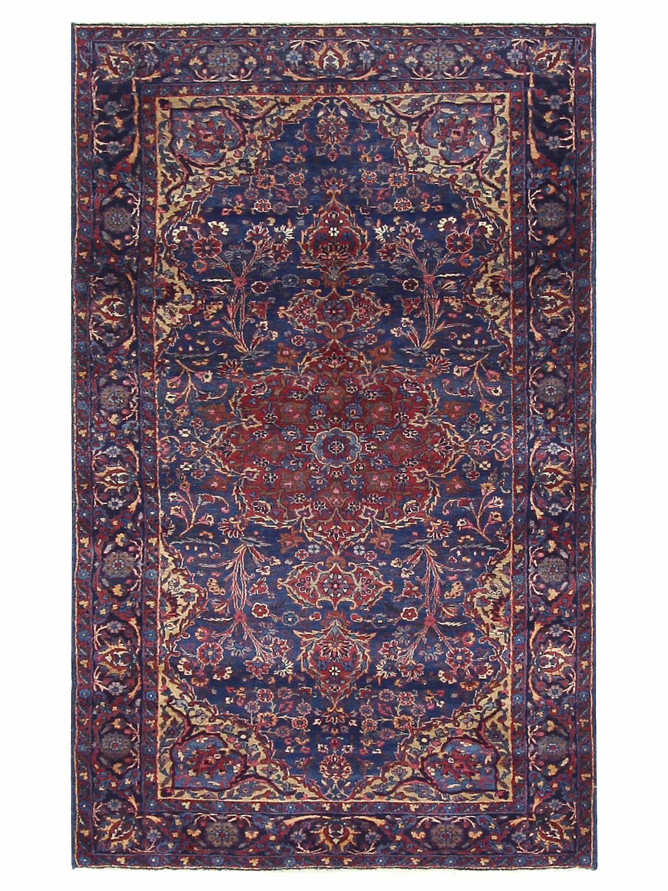 Antique Kerman Blue 5x10