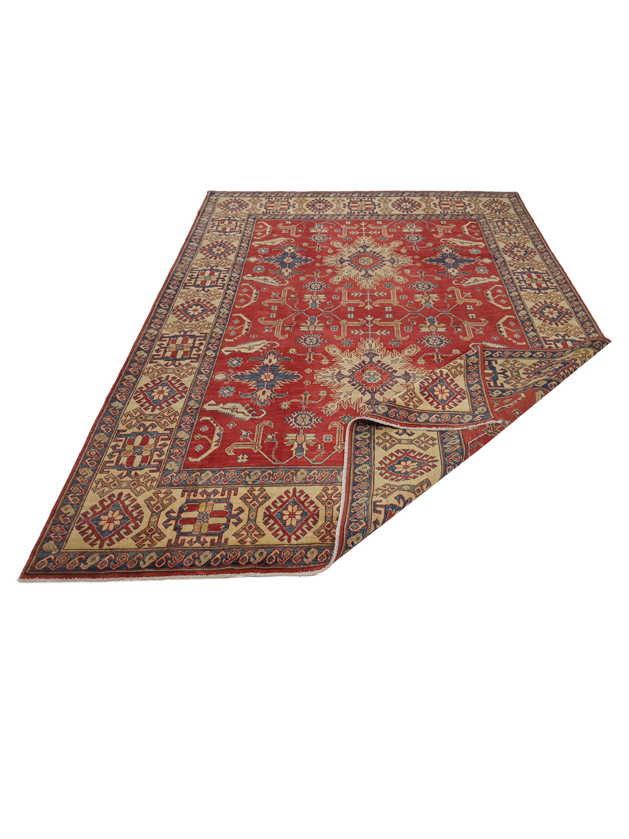 Kazak Hand Knotted Red 8x12 - Image 3 of 5