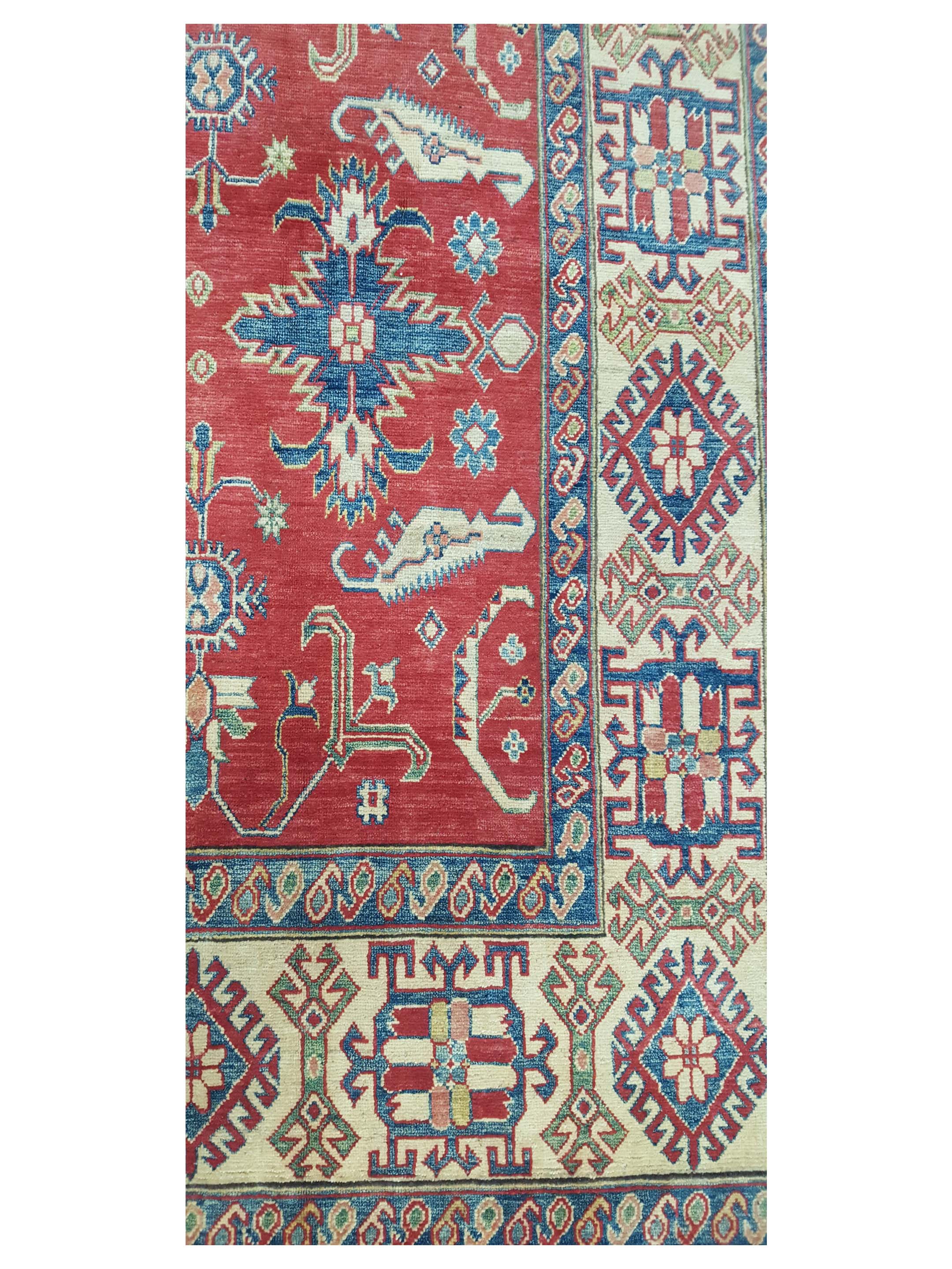 Kazak Hand Knotted Red 8x12 - Image 4 of 5