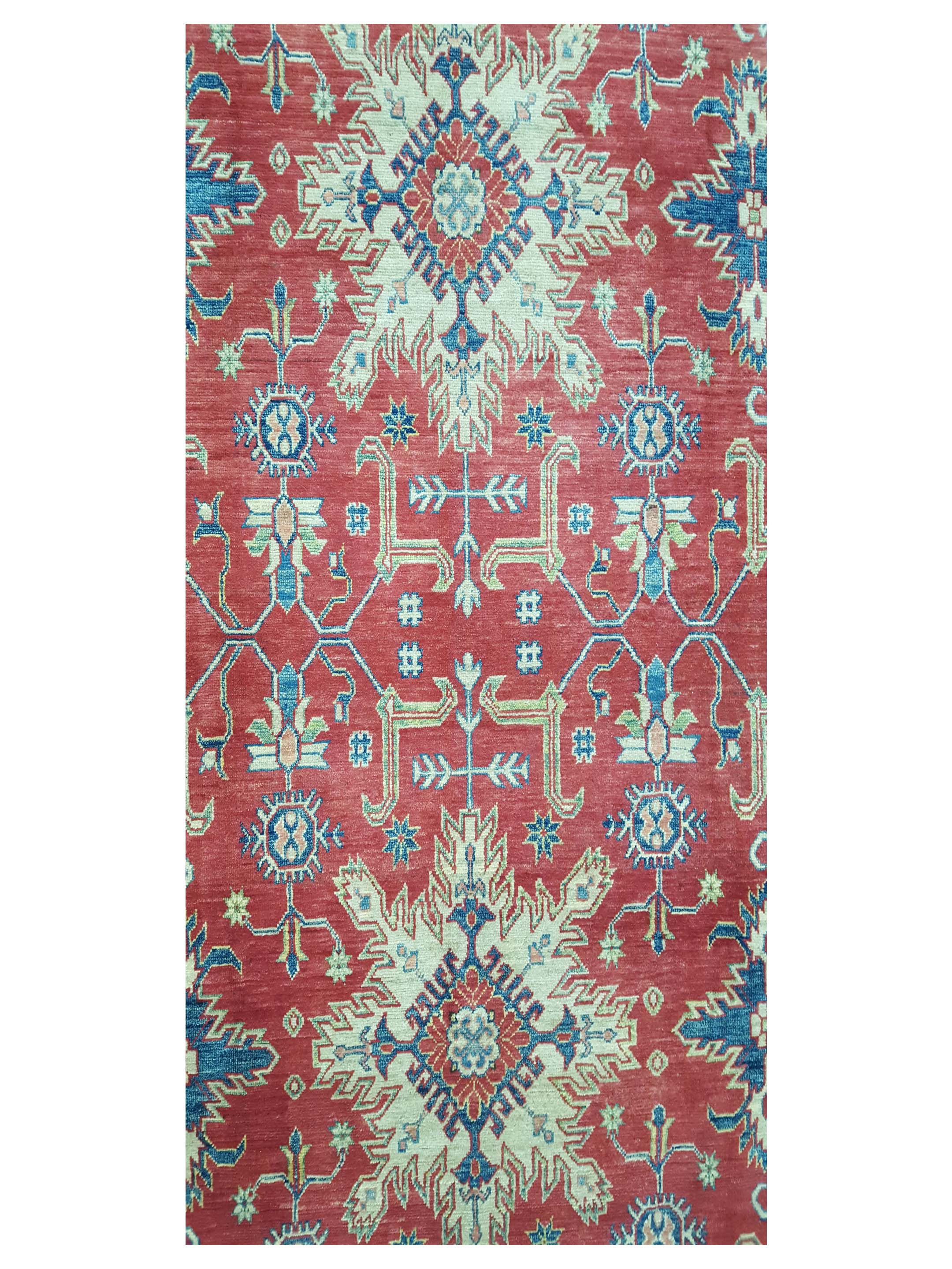 Kazak Hand Knotted Red 8x12 - Image 5 of 5