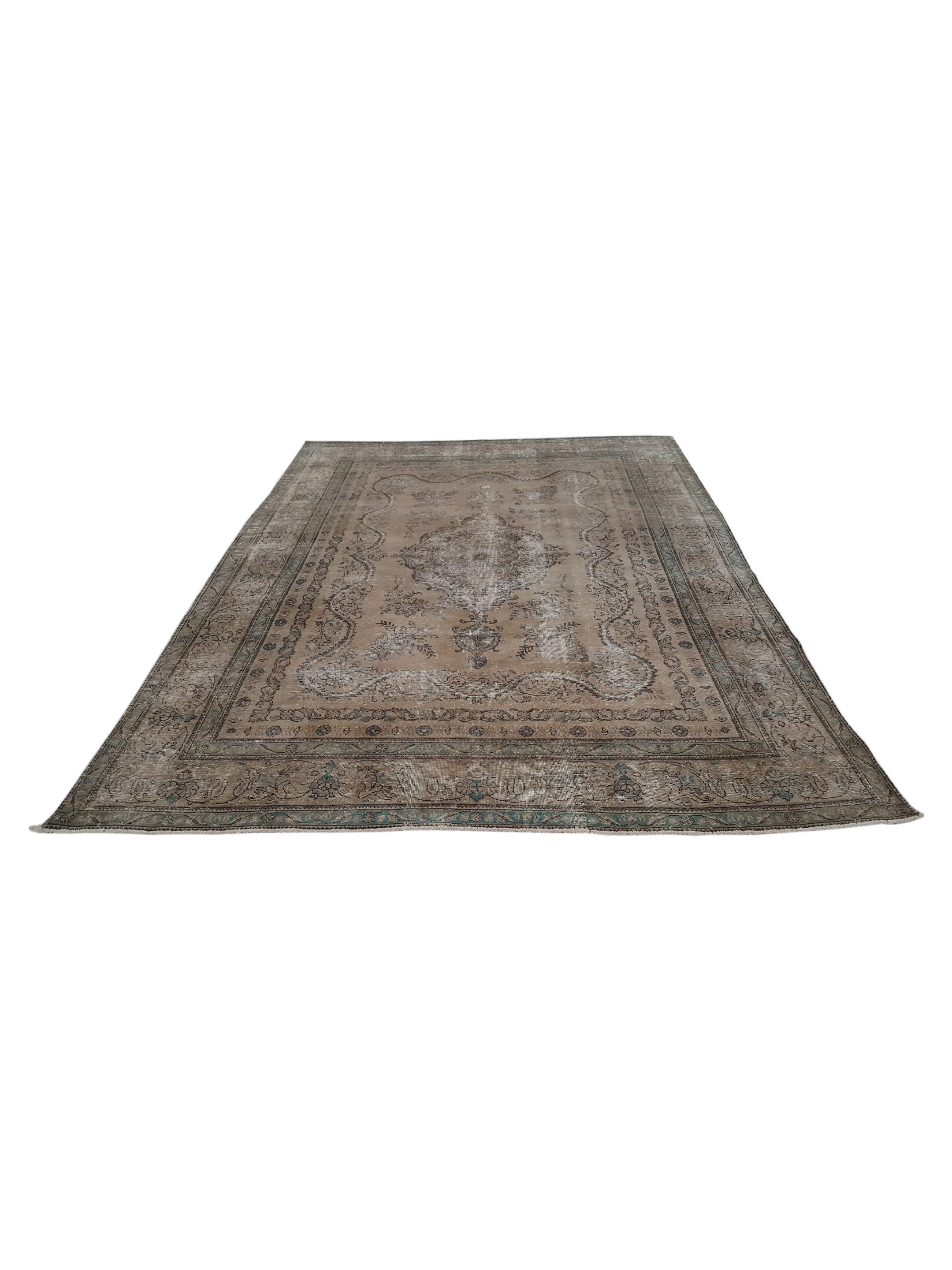 Vintage Hand Knotted Lt.Brown 9x12 - Image 2 of 6