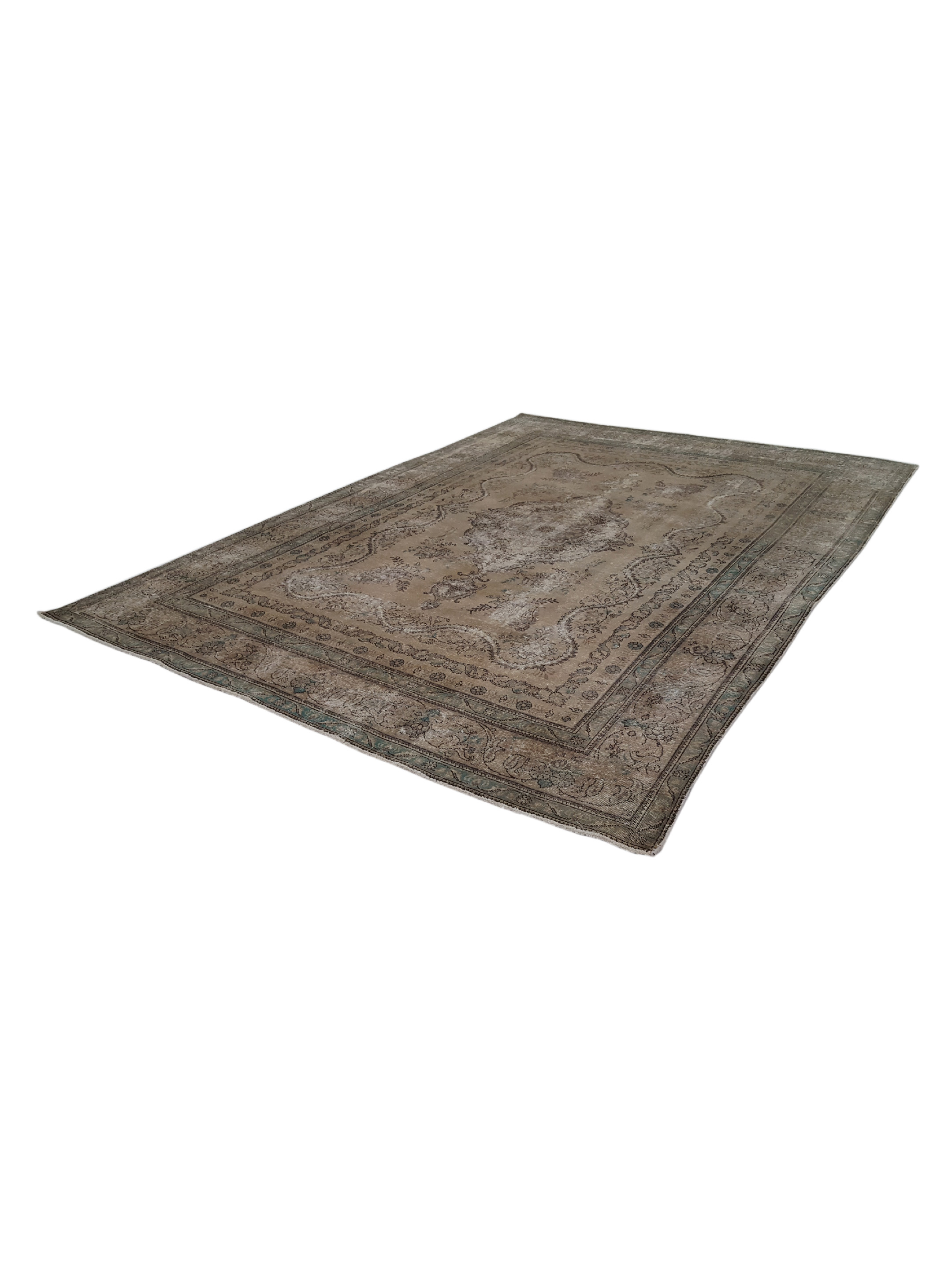 Vintage Hand Knotted Lt.Brown 9x12 - Image 6 of 6