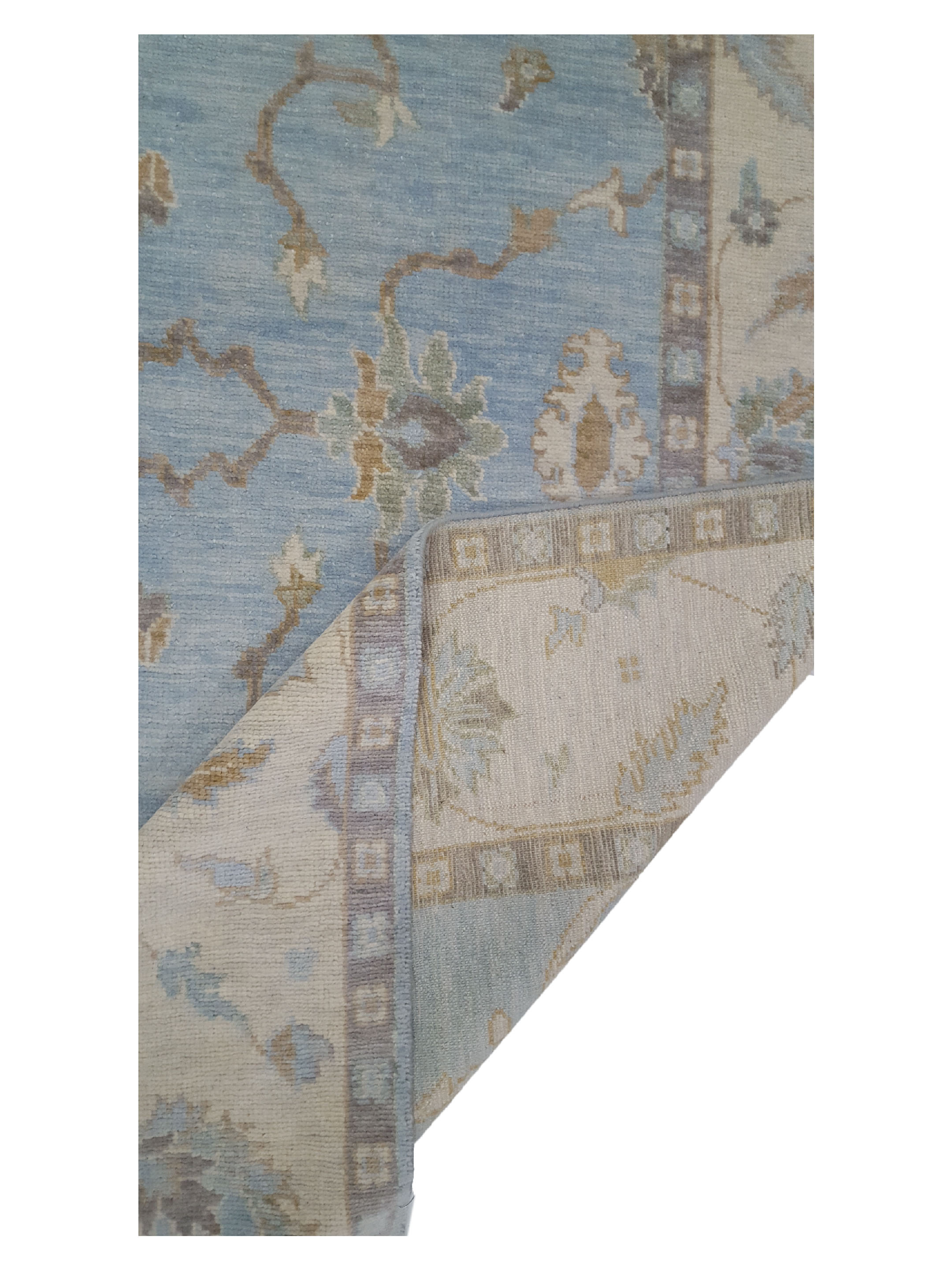 Angora Hand Knotted Lt.Blue 8x10 - Image 3 of 6