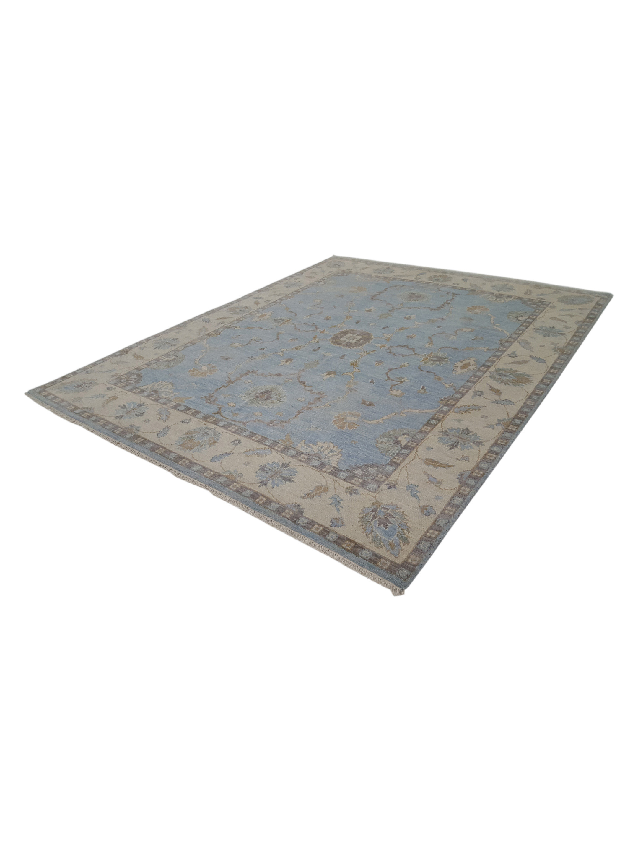 Angora Hand Knotted Lt.Blue 8x10 - Image 6 of 6