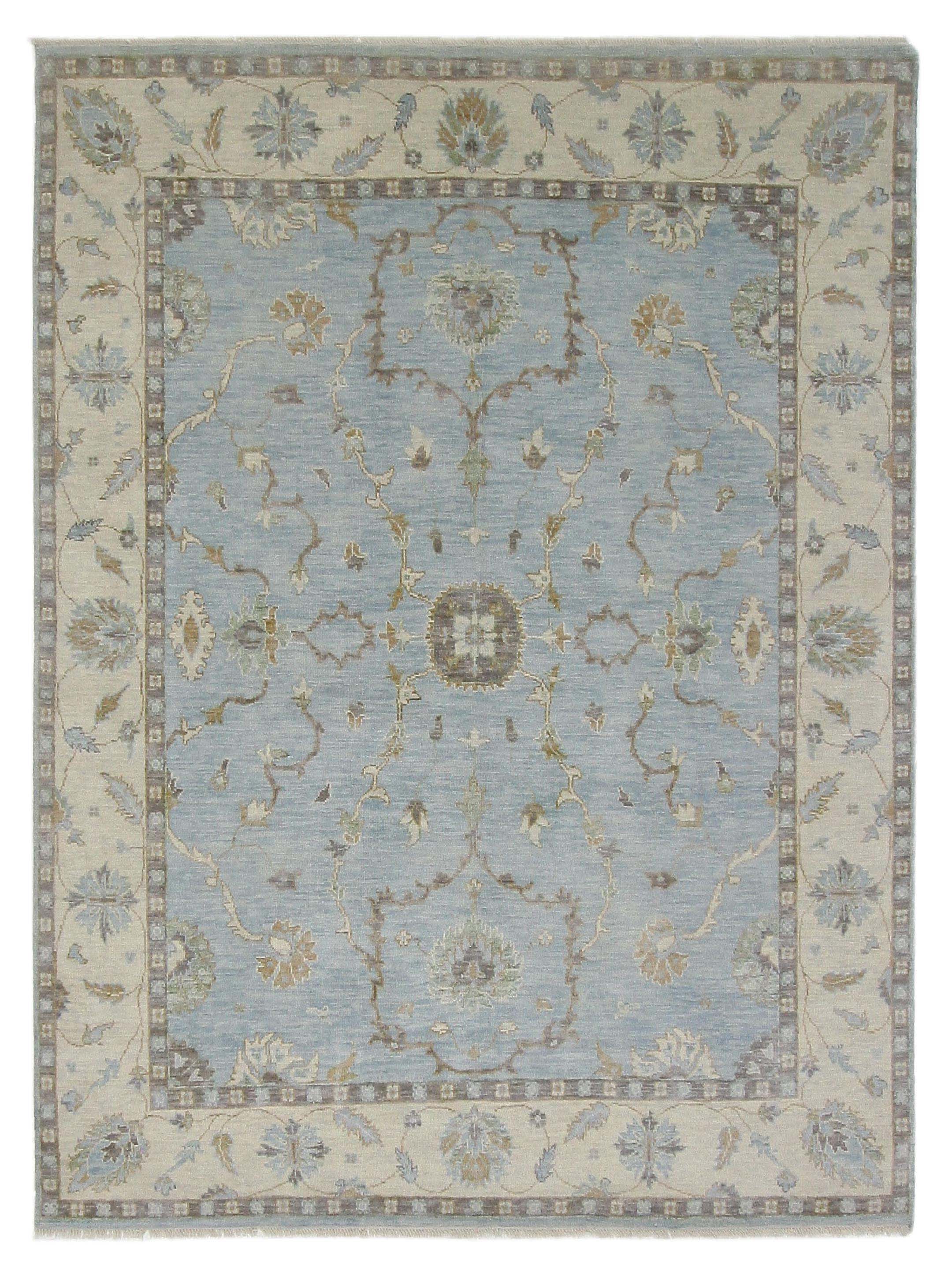 Angora Hand Knotted Lt.Blue 8x10