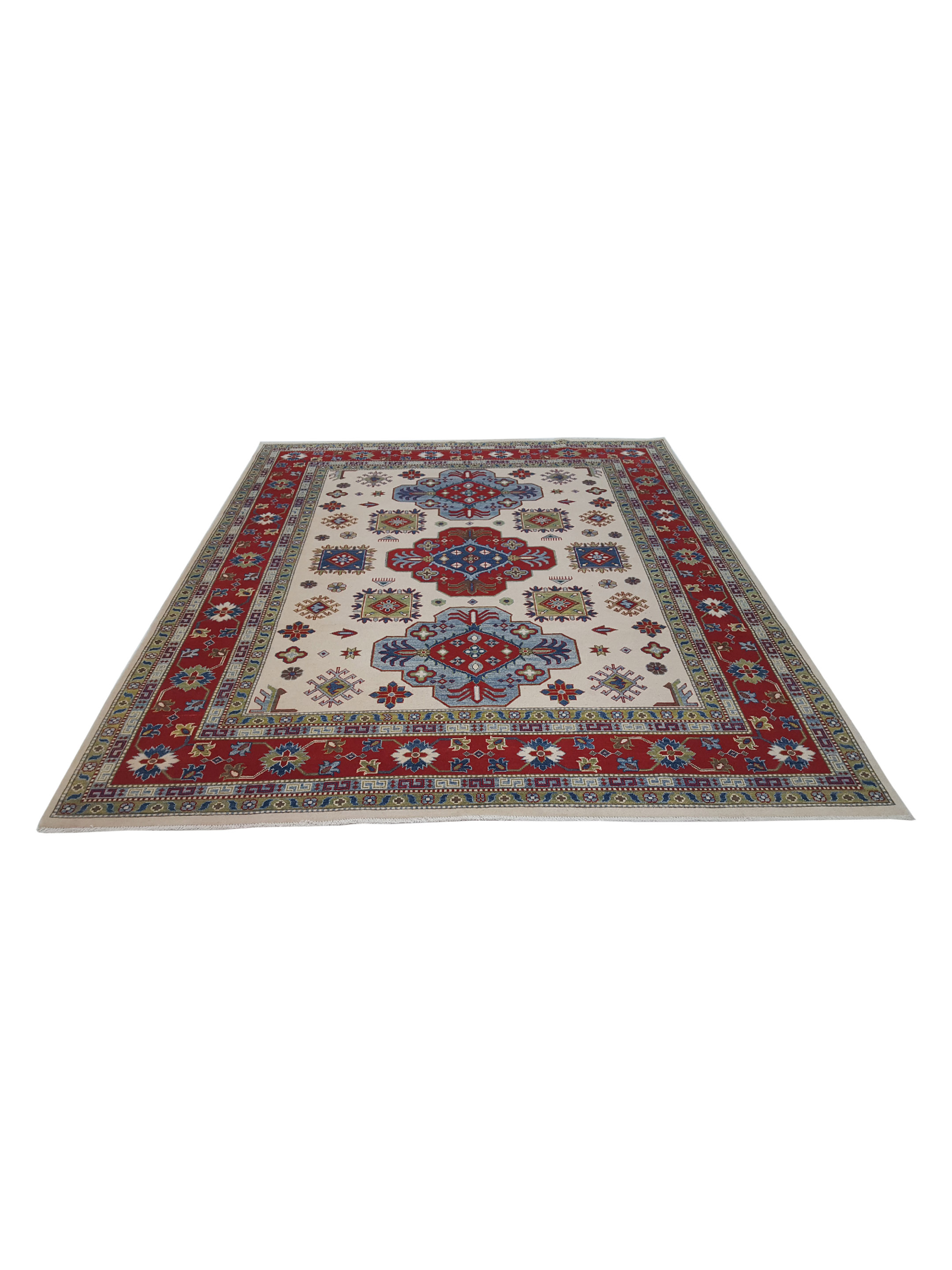 Kazak Hand Knotted Ivory 8x10 - Image 2 of 6