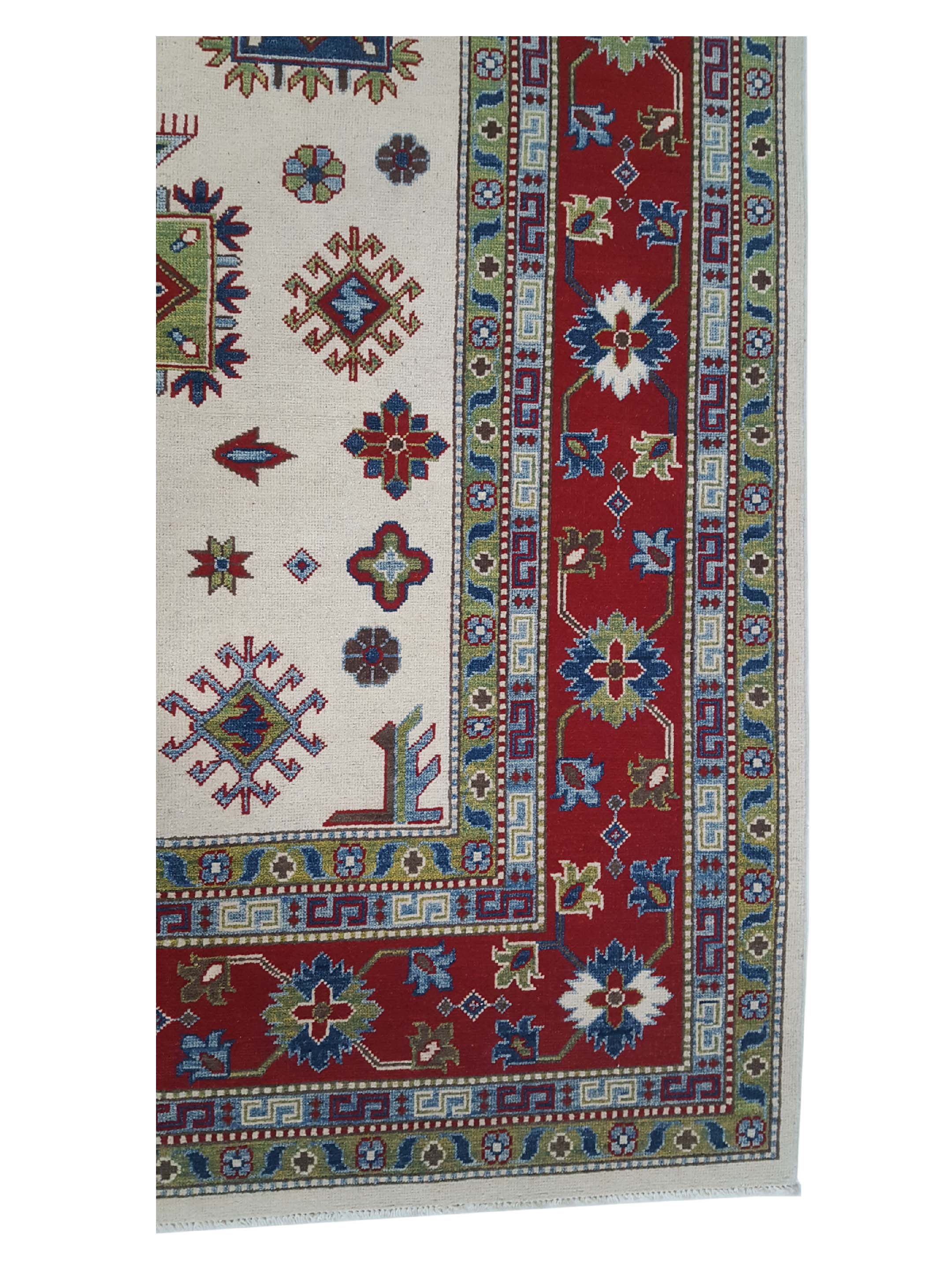 Kazak Hand Knotted Ivory 8x10 - Image 4 of 6