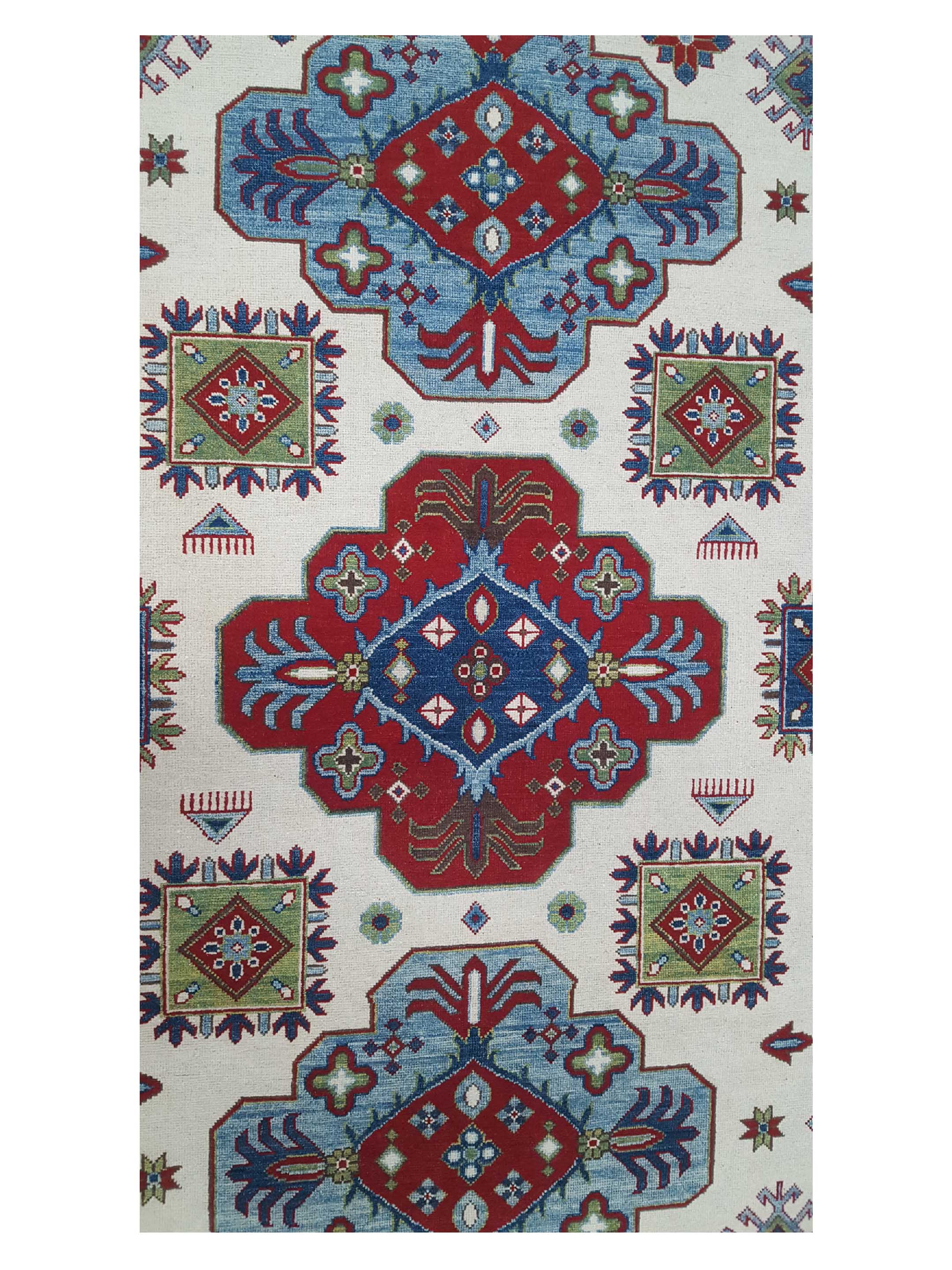 Kazak Hand Knotted Ivory 8x10 - Image 5 of 6