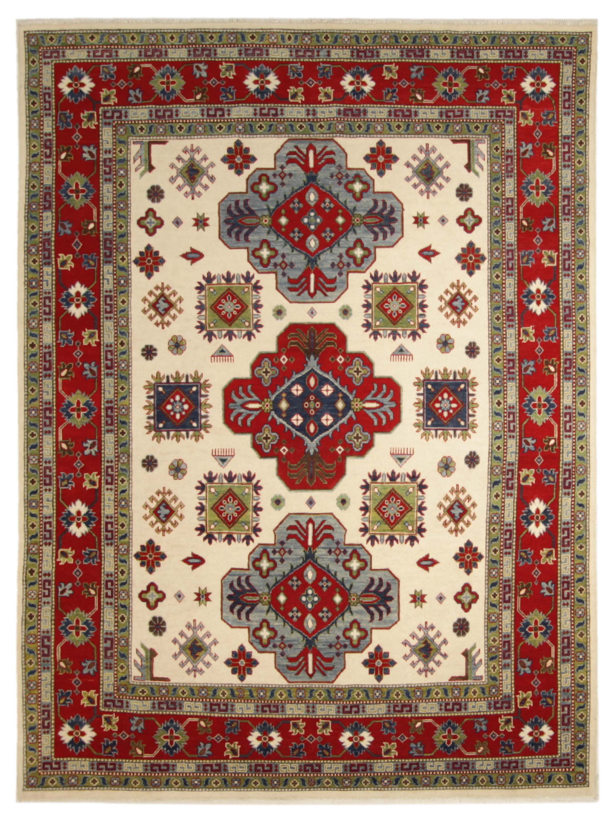 Kazak Hand Knotted Ivory 8x10